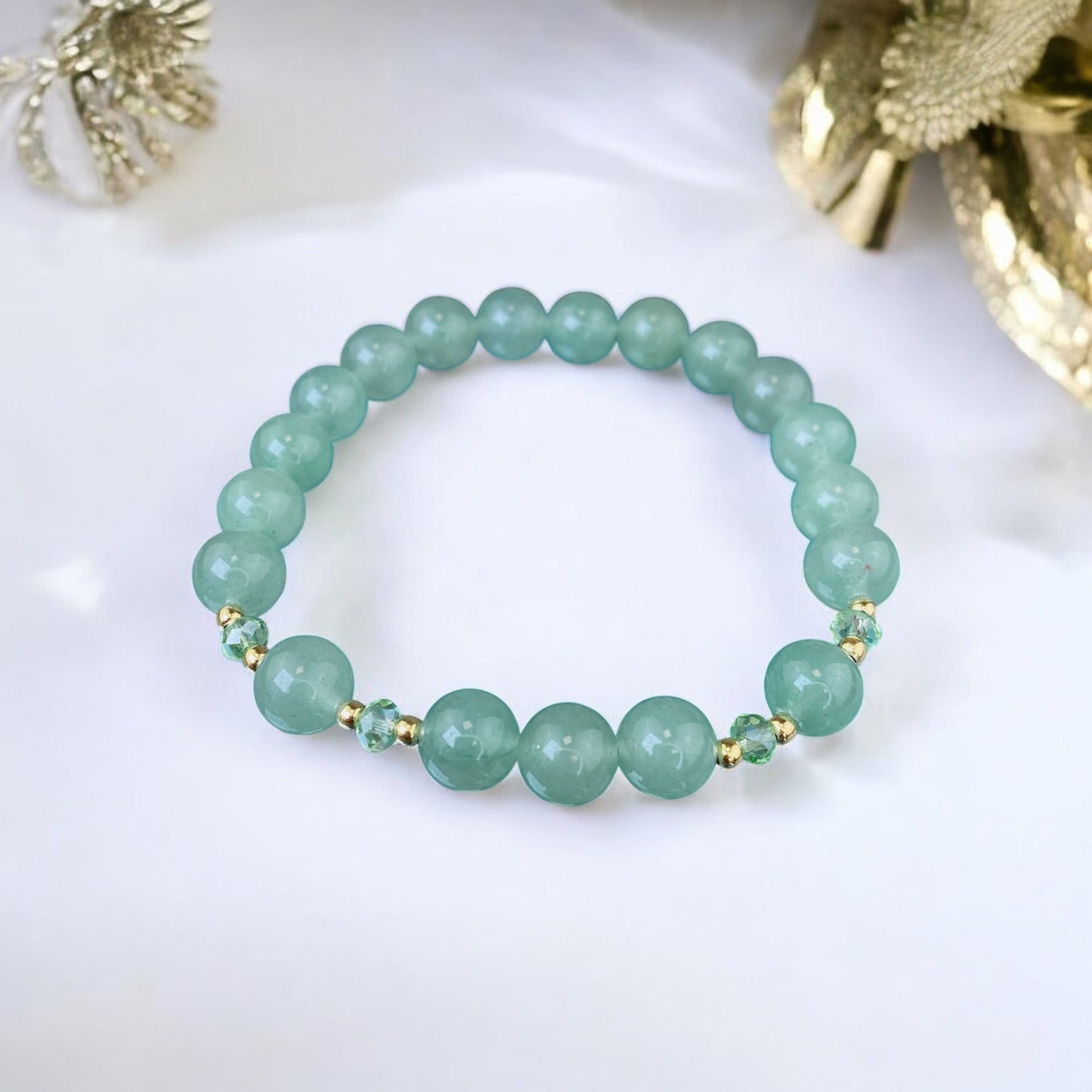 Aventurine bracelet (Aventurine, 8mm.For love, money and good mood)