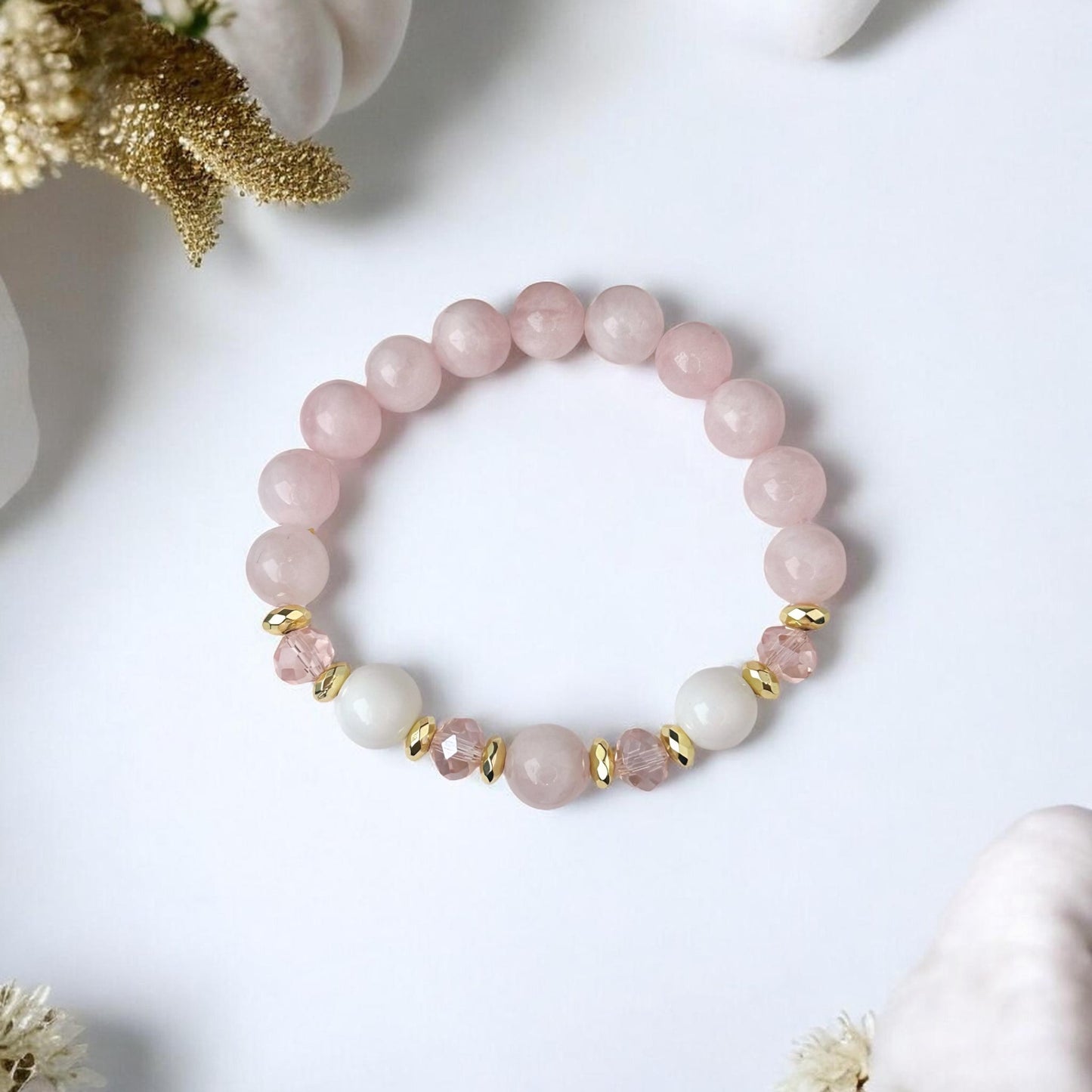 Rozā Kvarca aproce (Rozā Kvarcs, 10mm)