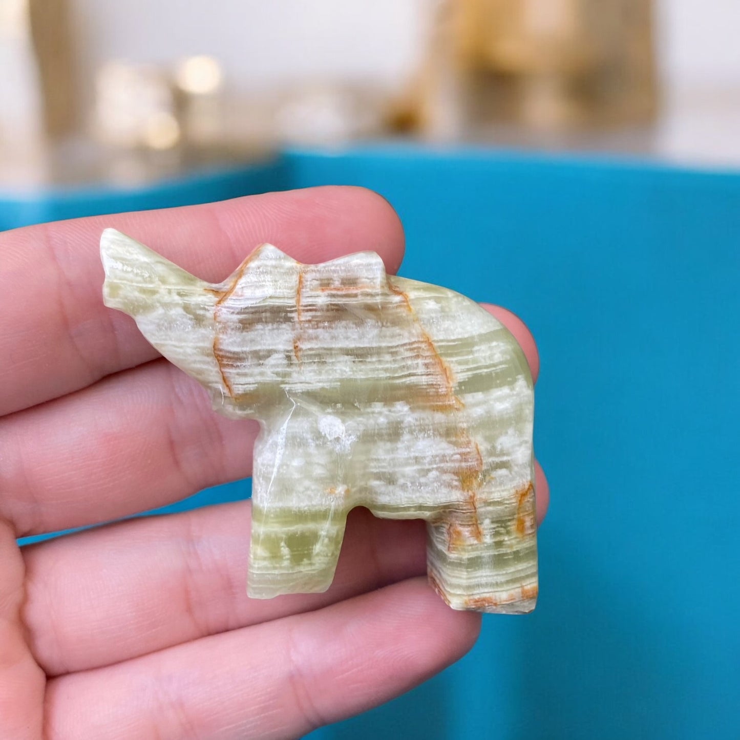 Natural Marble Onyx elephant (Marble Onyx)