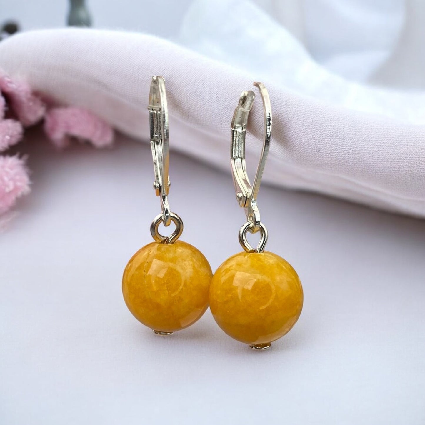 Jadeite earrings (Jadeite, 10mm (g))