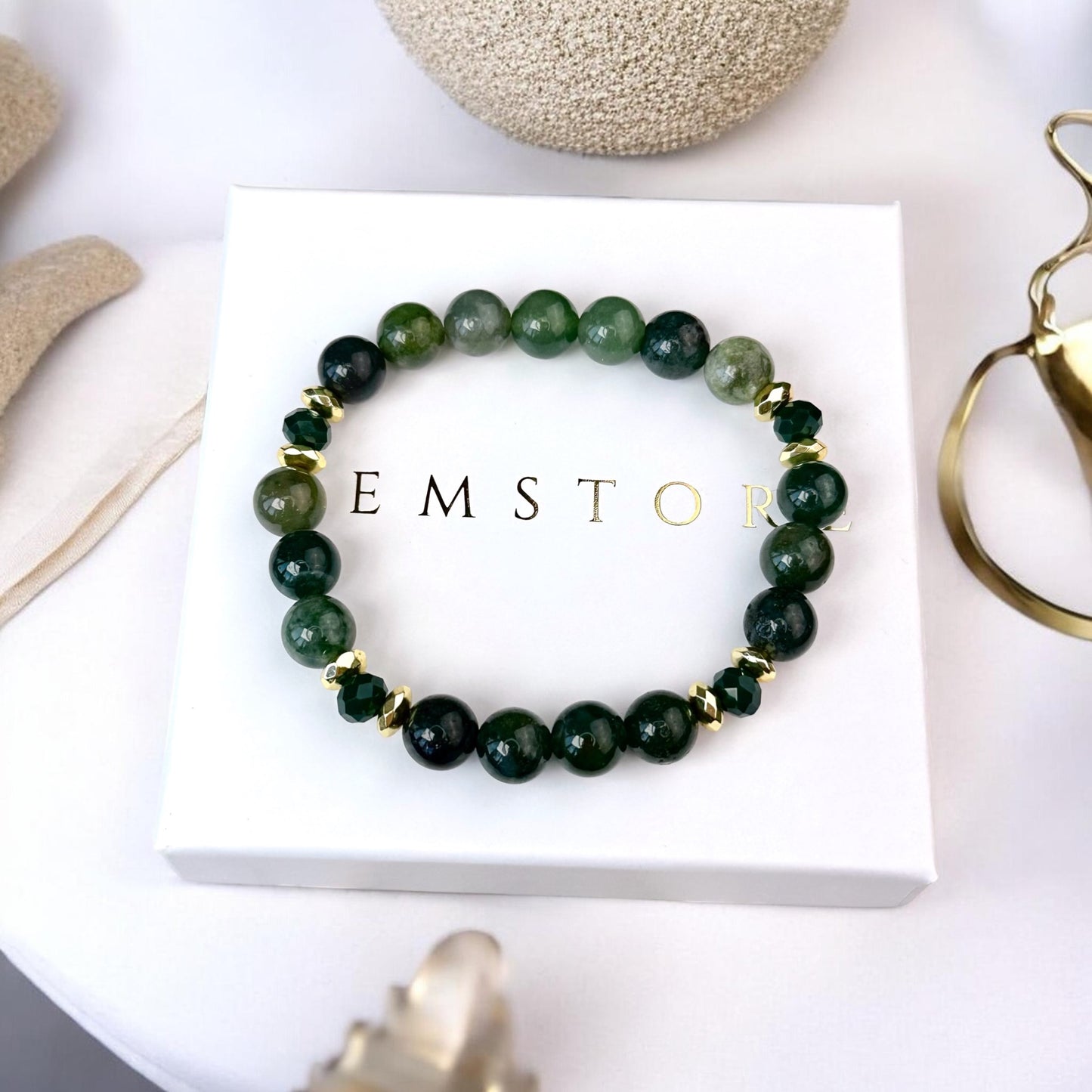 Sūnu Ahāta rokassprādze (Ahāts, 8mm. Veiksmei, veselībai un panākumiem.)