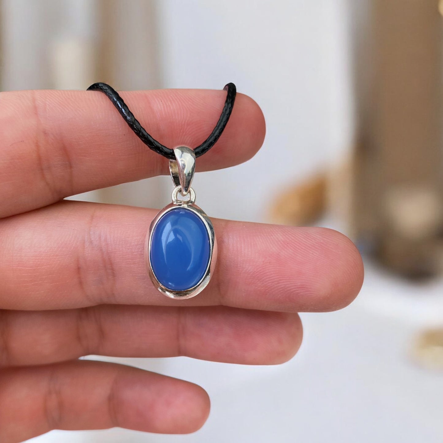 Chalcedony silver 925 pendant