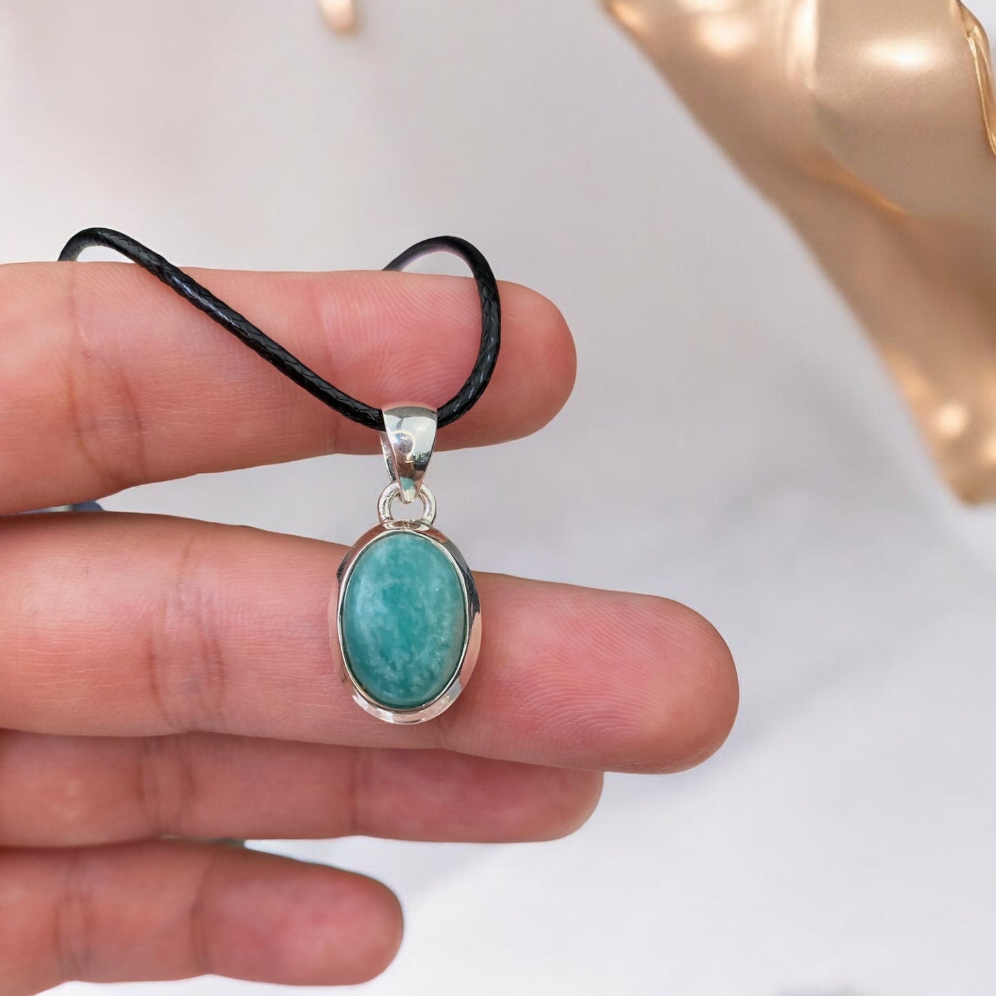Amazonite silver 925 pendant