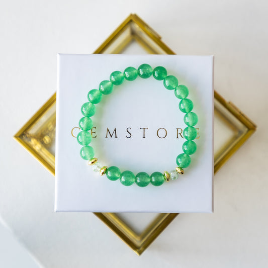 Aventurine bracelet (Aventurine, 8mm.For love, money and good mood)