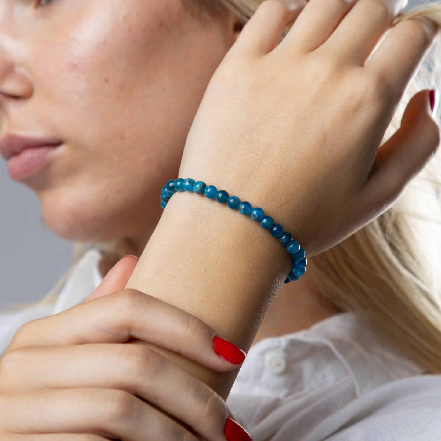 Apatite bracelet (Apatite, 5mm. For harmony, inspiration and self-growth.)