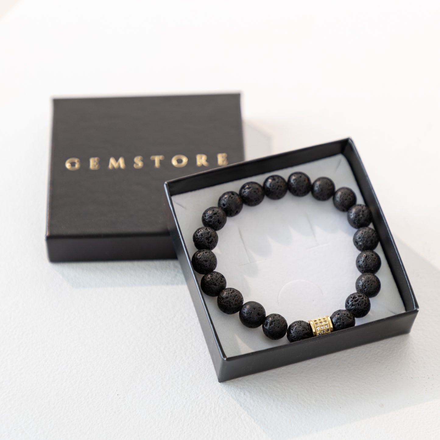 Men's bracelet Lava with decor