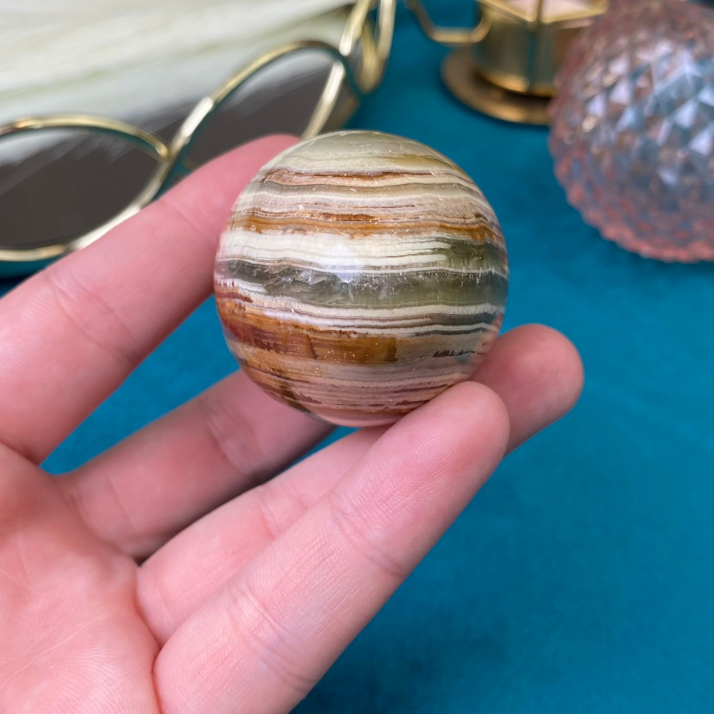 Marble Onyx sphere (Marble Onikss, 3.5cm)