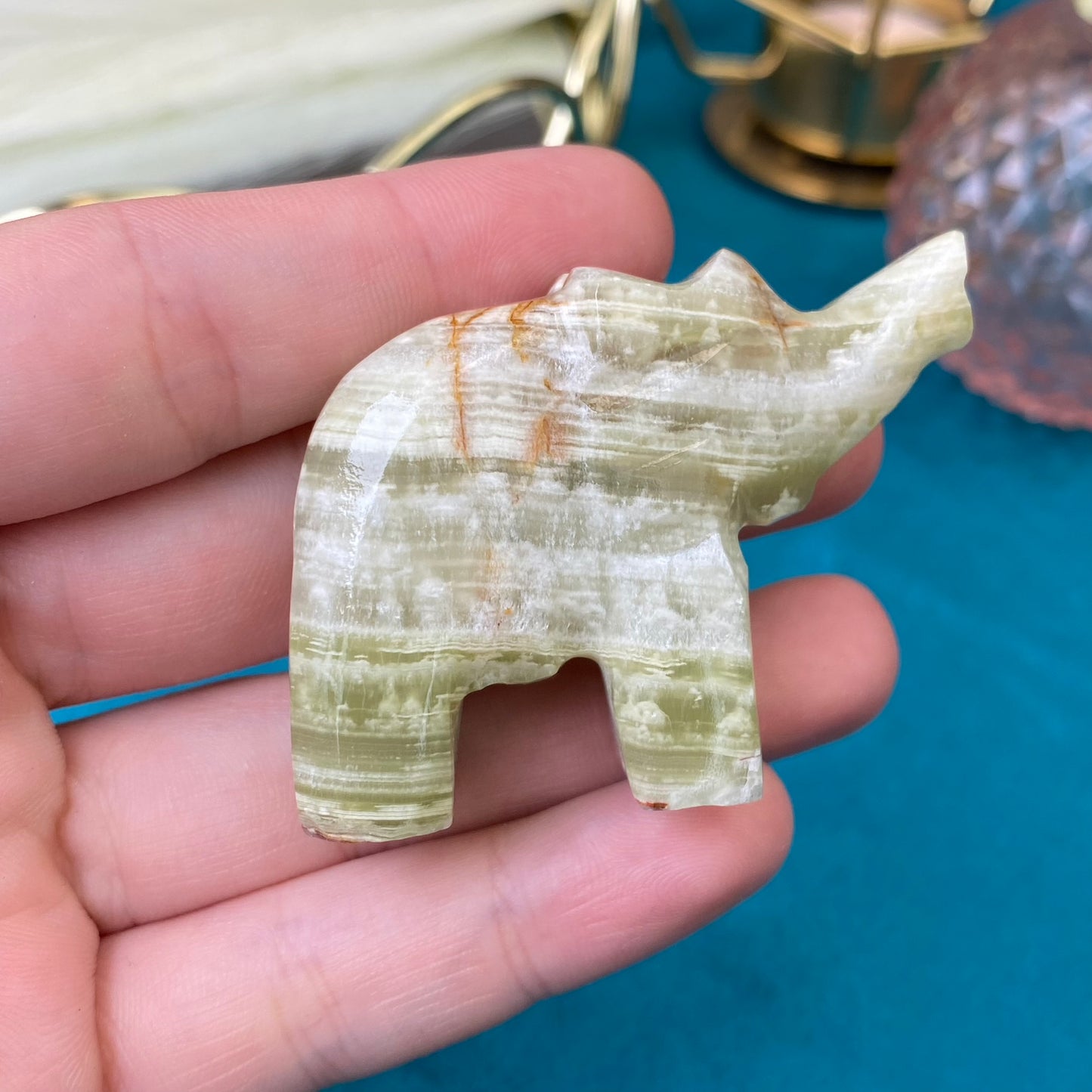 Natural Marble Onyx elephant (Marble Onyx)