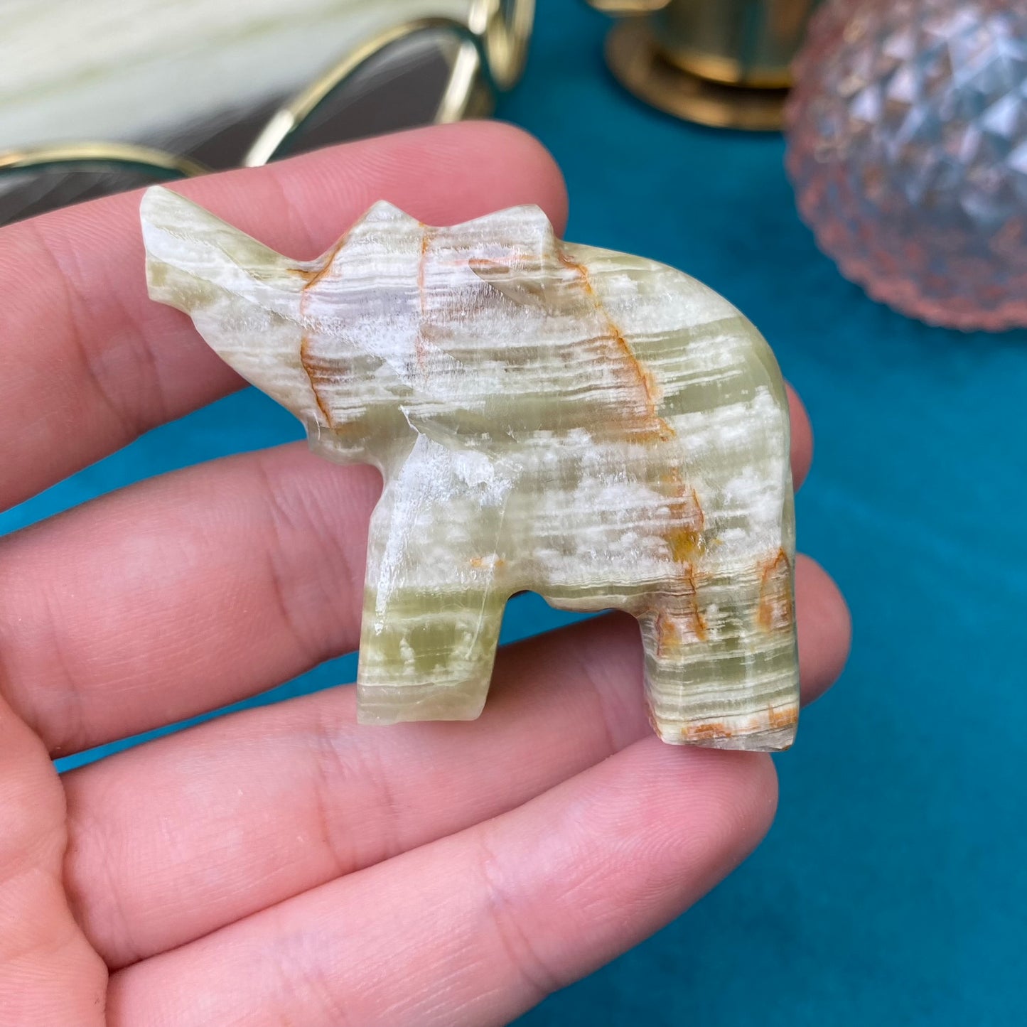 Natural Marble Onyx elephant (Marble Onyx)