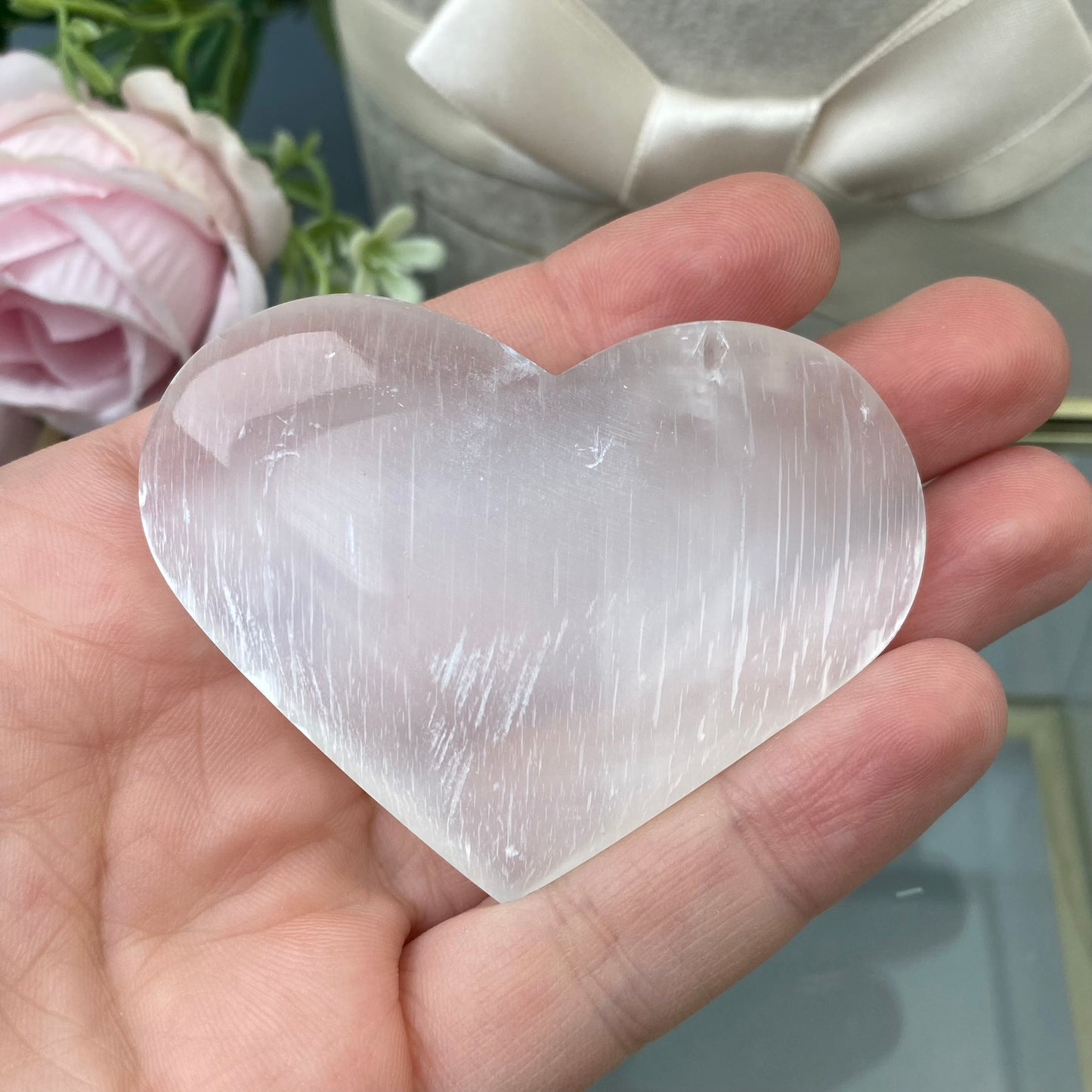 Selenite Heart (Selenite)