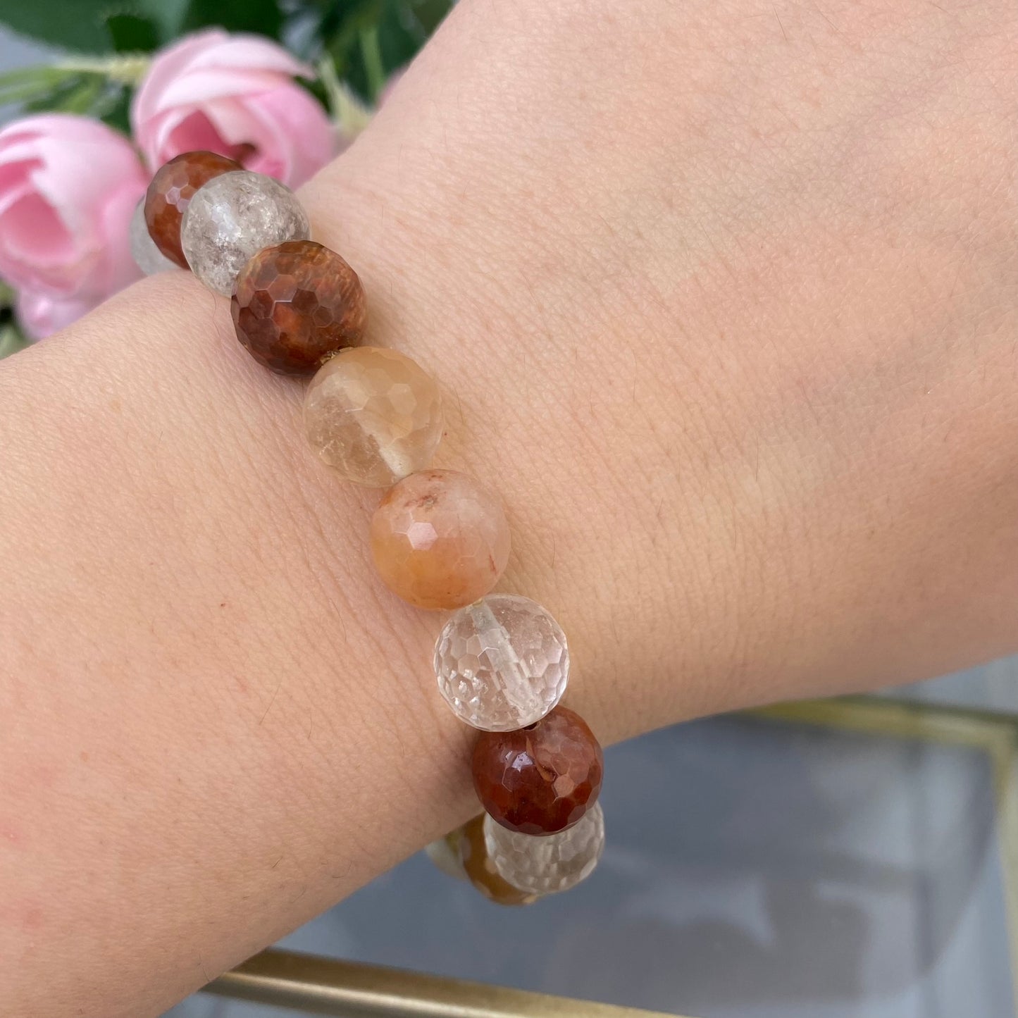Quartz bracelet (Quartz 10mm, polished shape)
