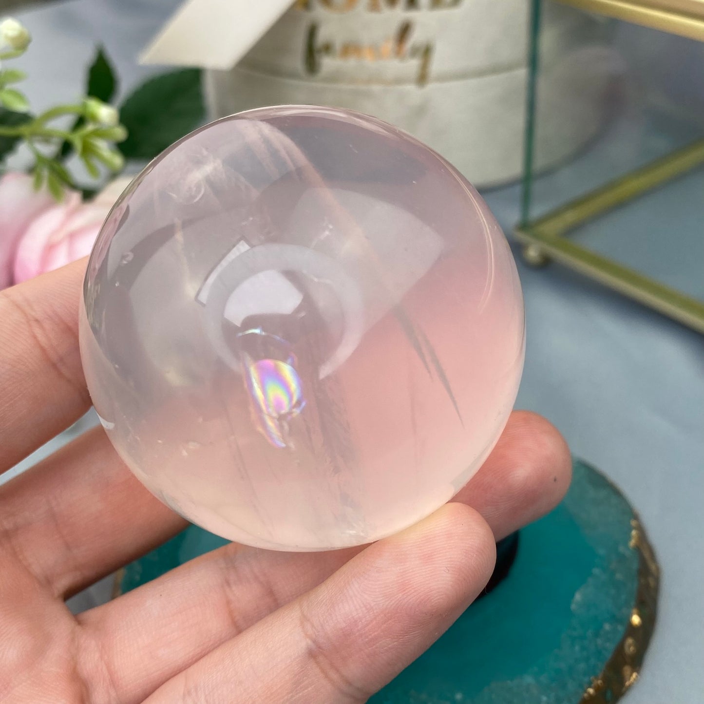 Rose Quartz sphere (Rose Quartz 5.2cm, 223g.)