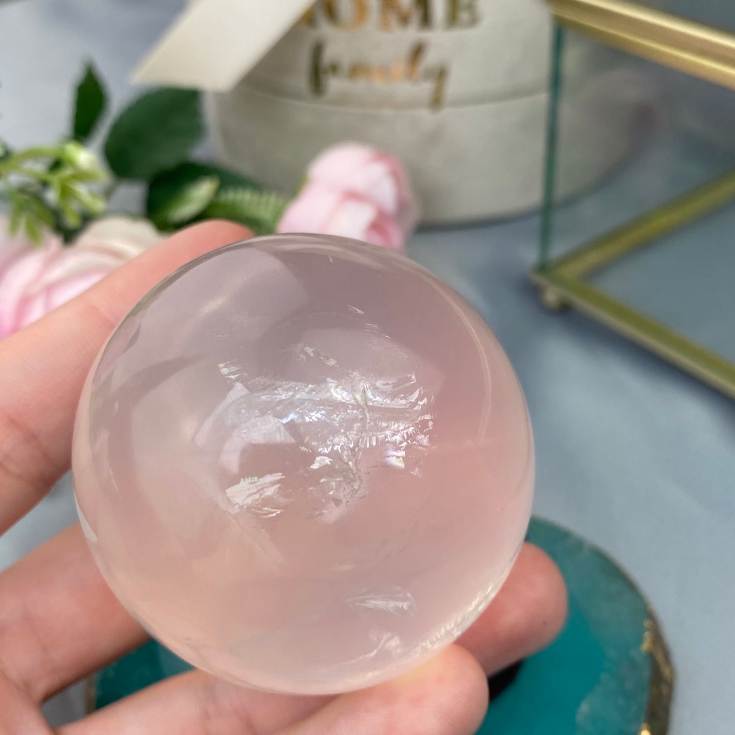 Rose Quartz sphere (Rose Quartz 5.2cm, 223g.)