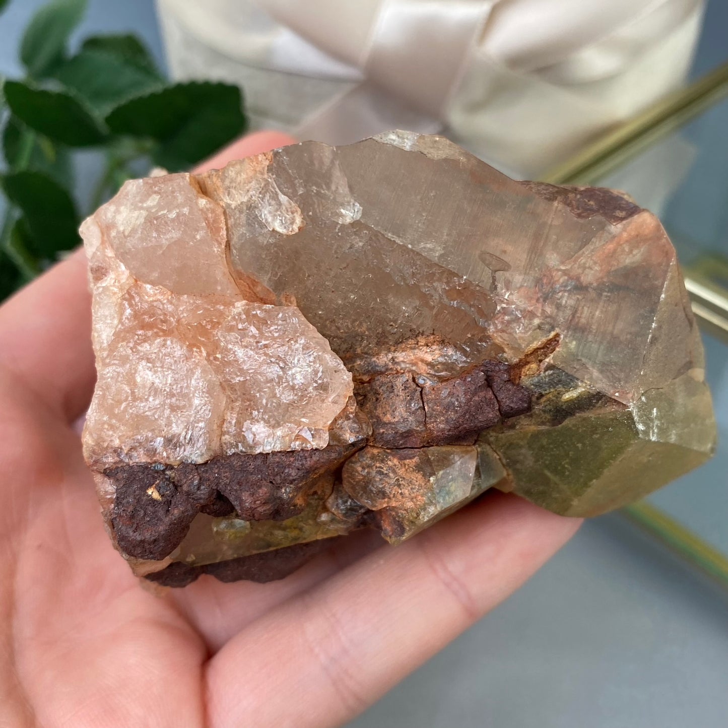 Smoky Quartz with Hematite