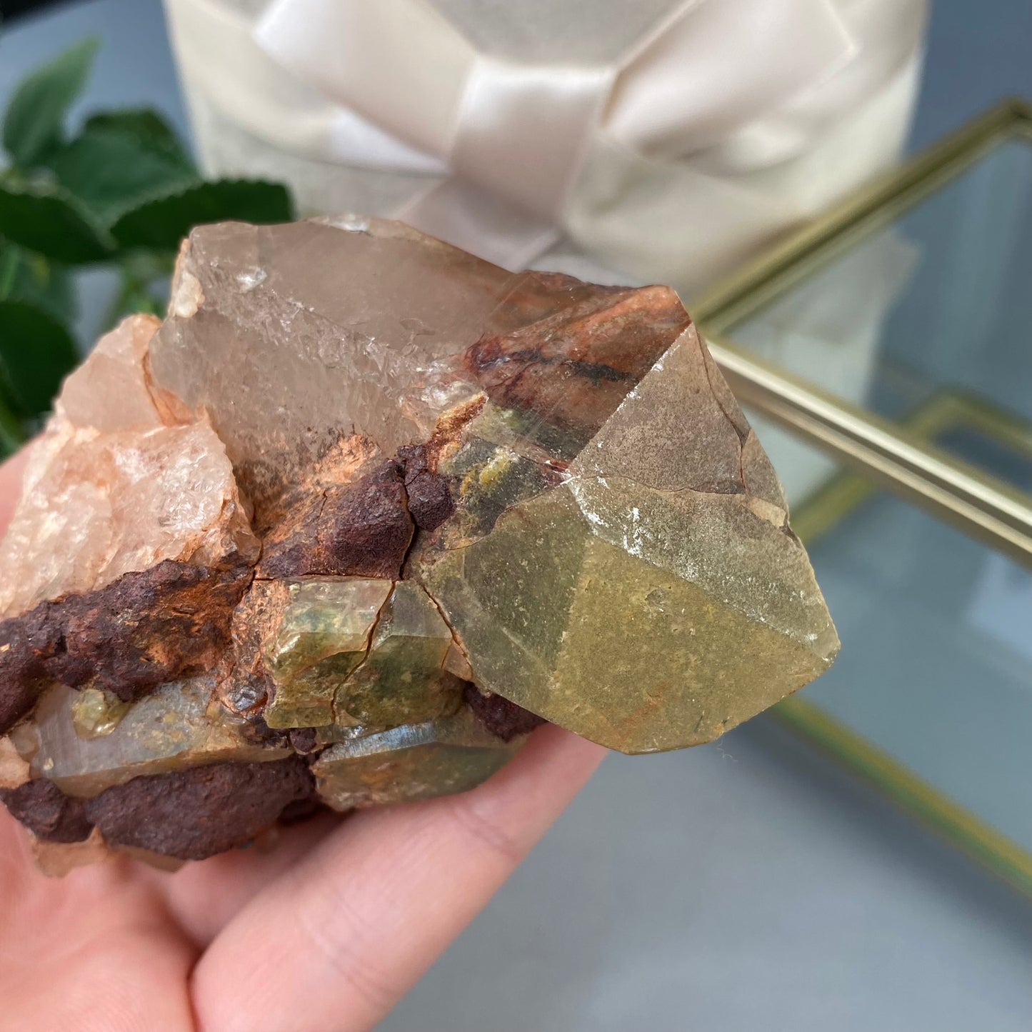Smoky Quartz with Hematite