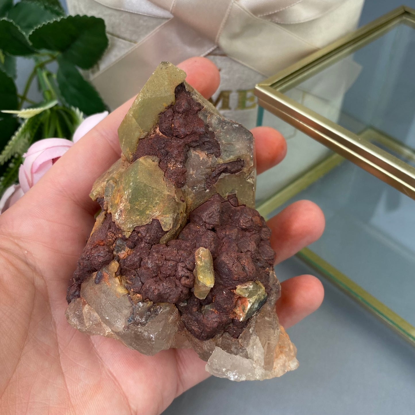 Smoky Quartz with Hematite