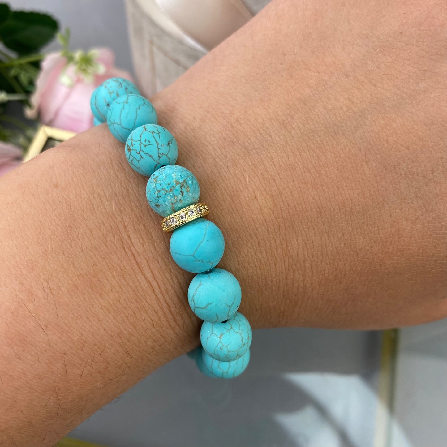 Magnesite bracelet (Magnesite 10mm, tinted)