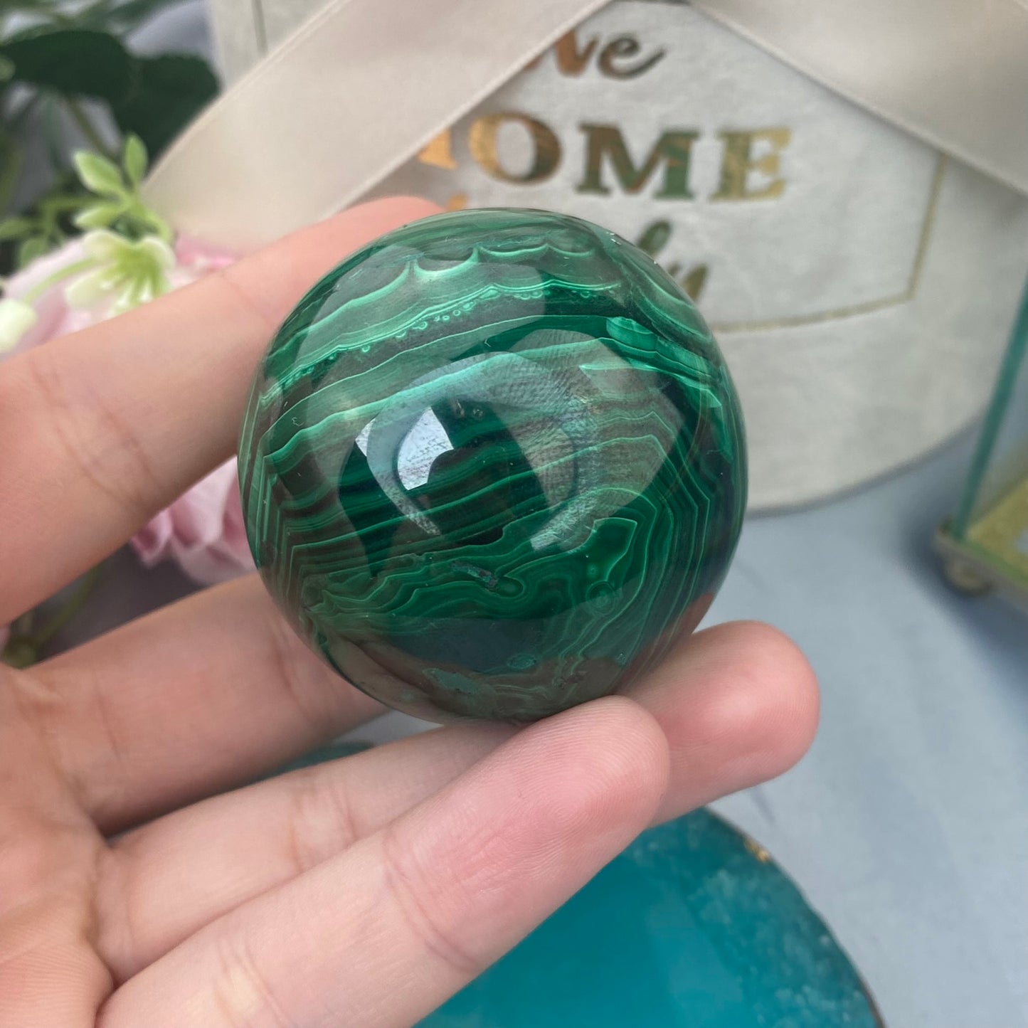 Malachite sphere (Malachite 4.5cm, 197g.)