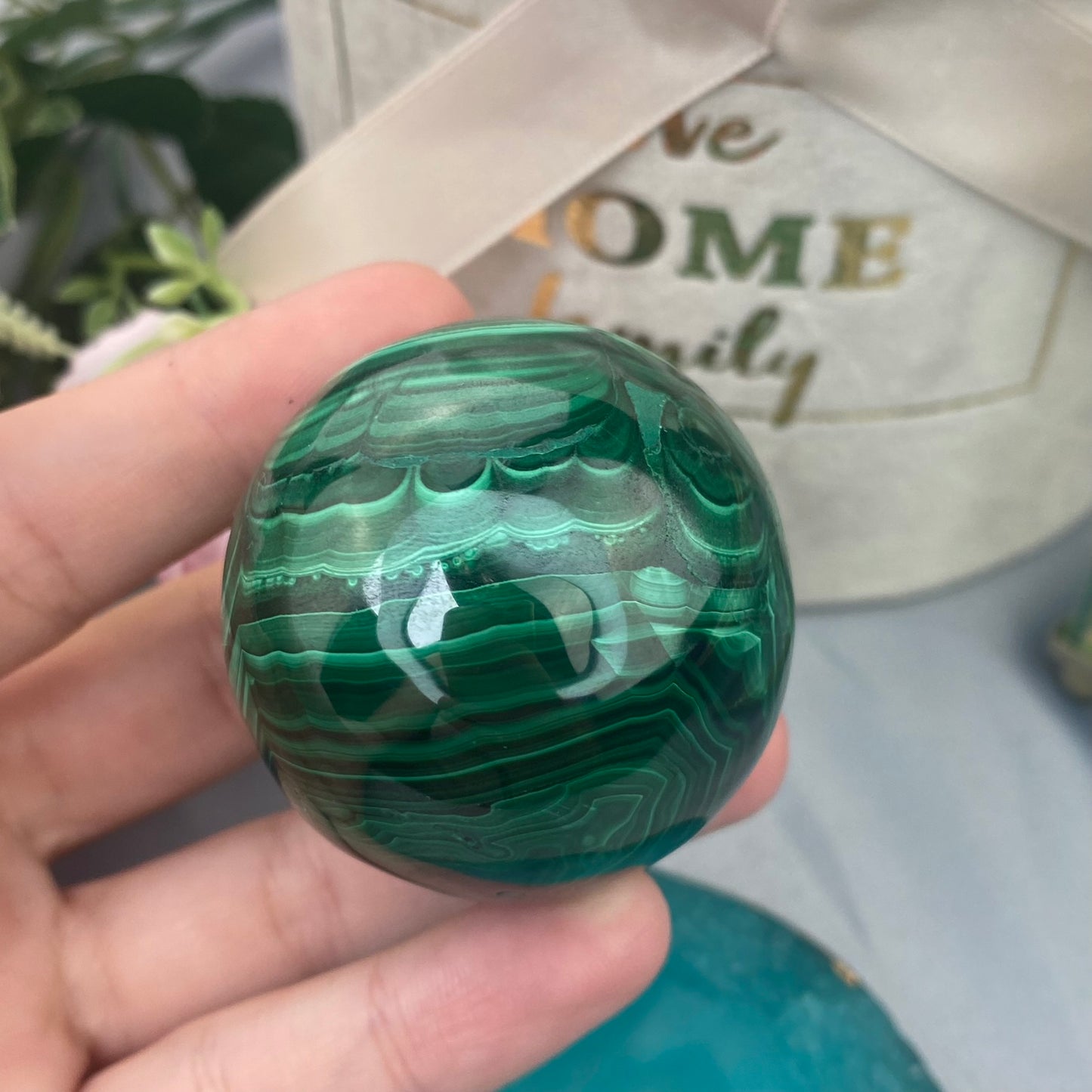 Malachite sphere (Malachite 4.5cm, 197g.)