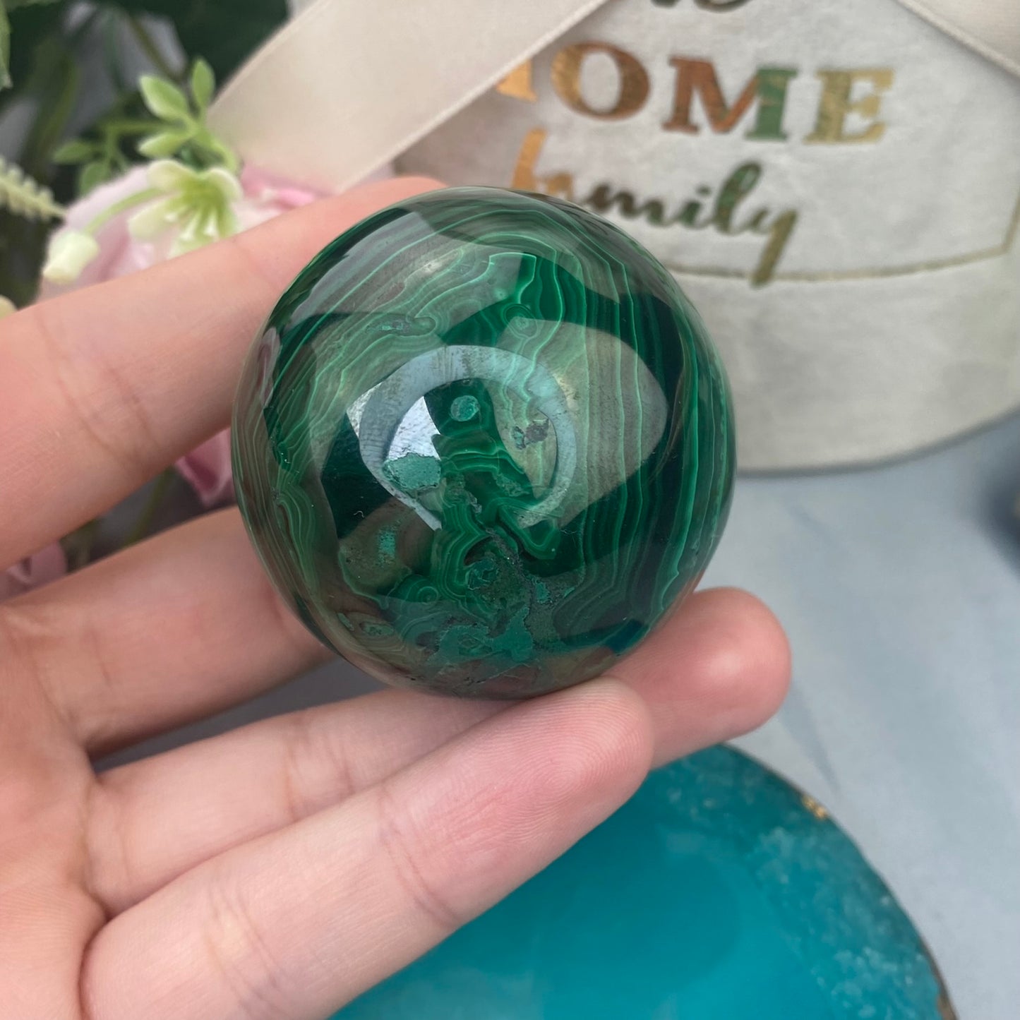Malachite sphere (Malachite 4.5cm, 197g.)