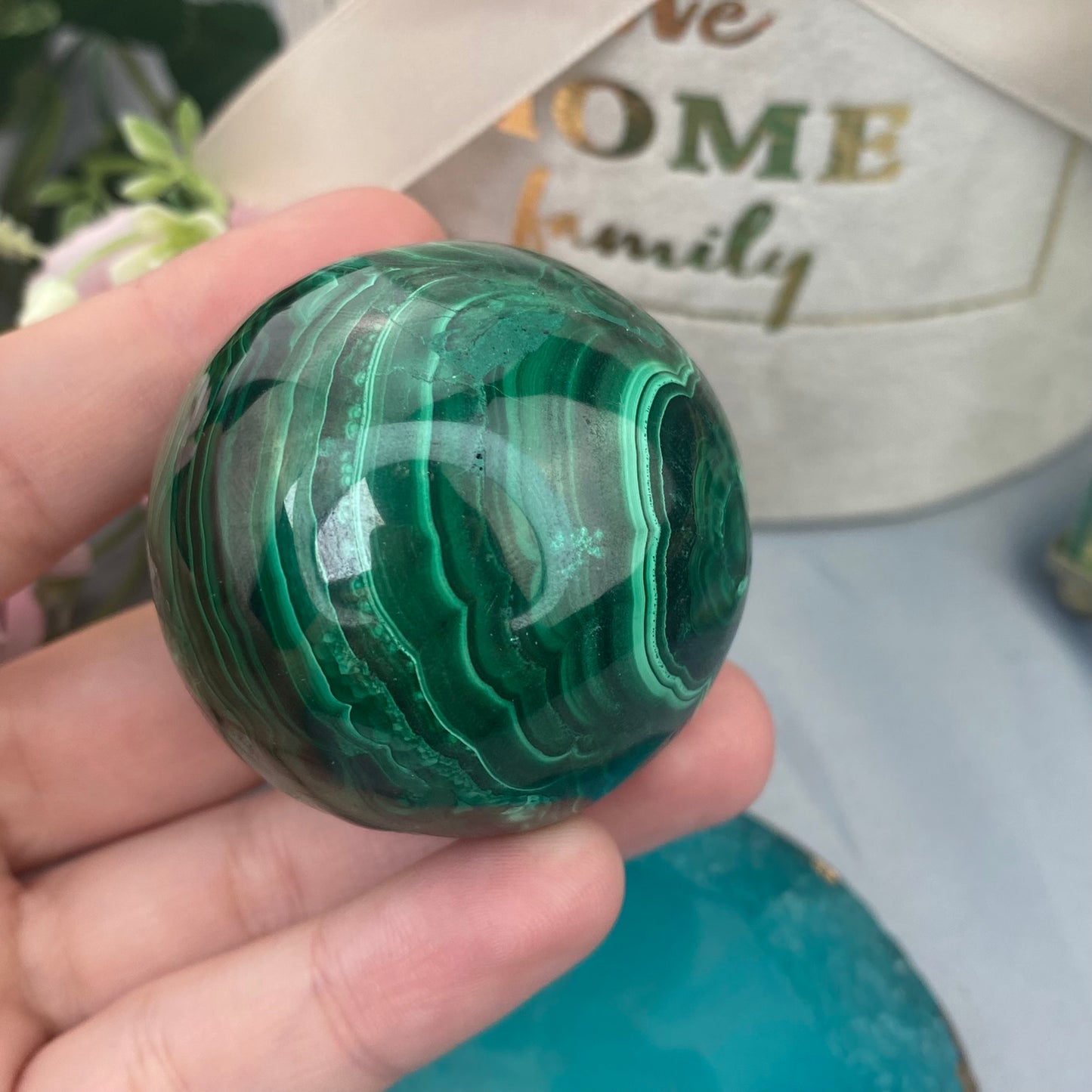 Malachite sphere (Malachite 4.5cm, 197g.)