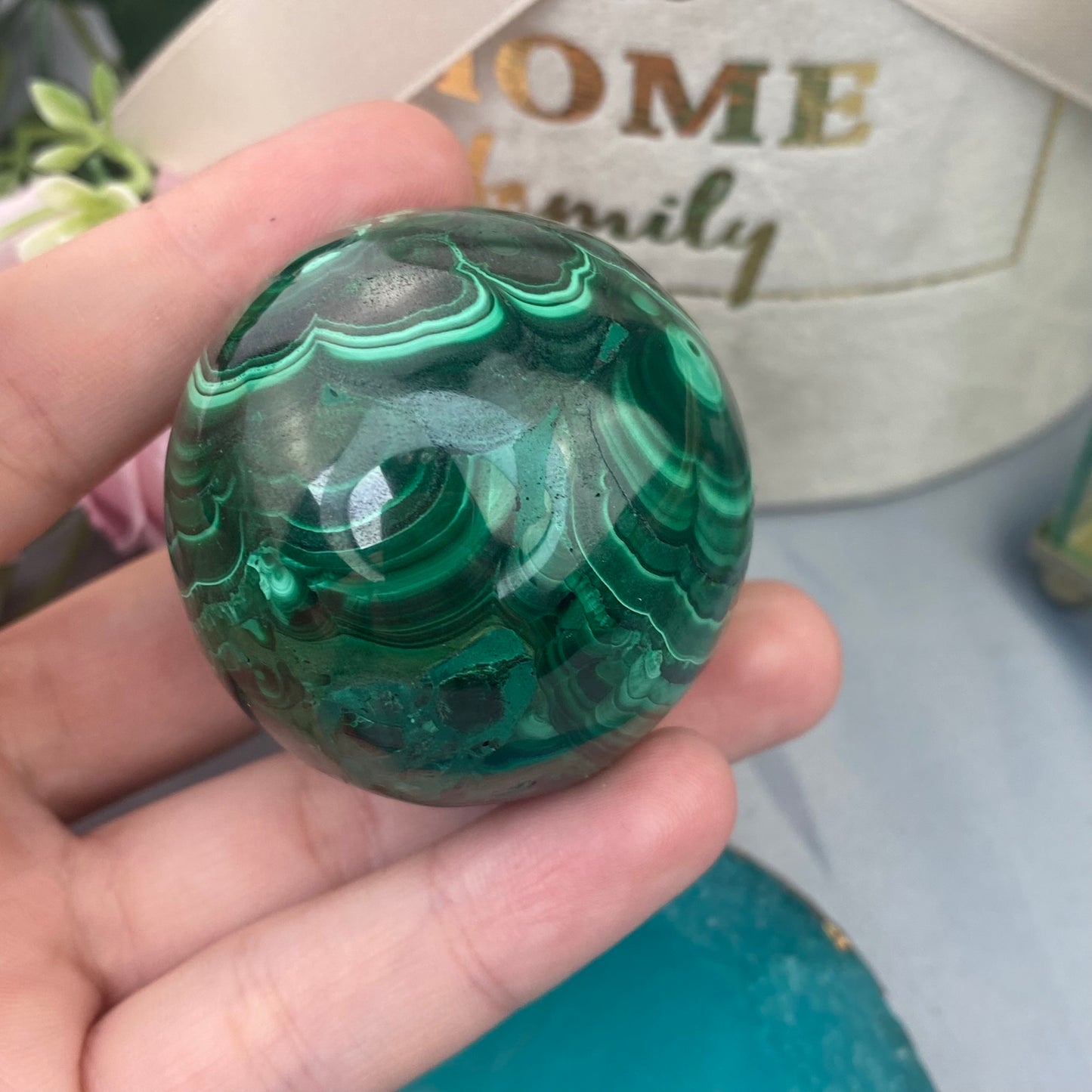 Malachite sphere (Malachite 4.5cm, 197g.)