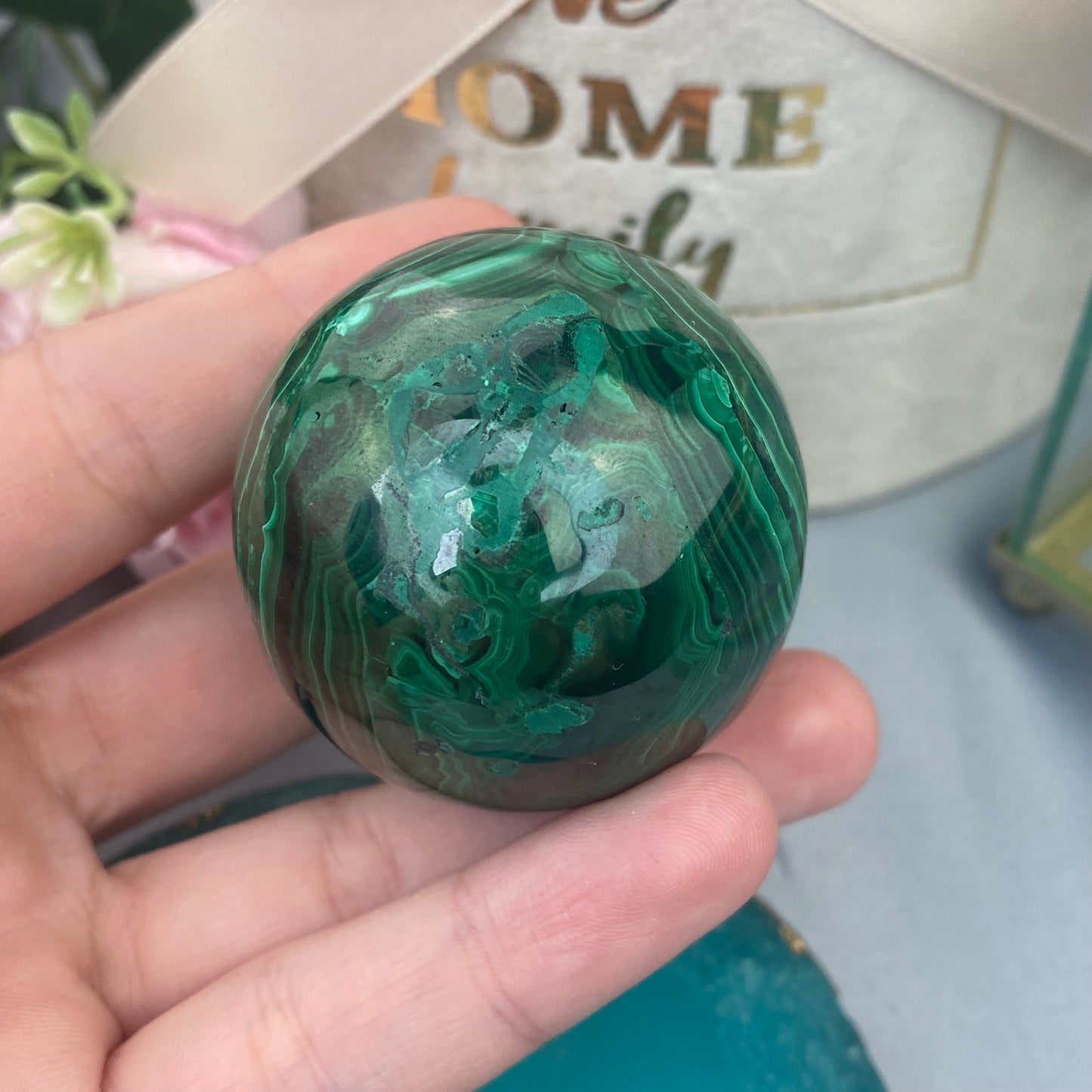 Malachite sphere (Malachite 4.5cm, 197g.)