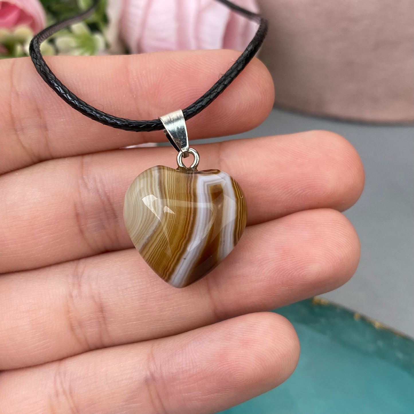 Agate pendant "heart"