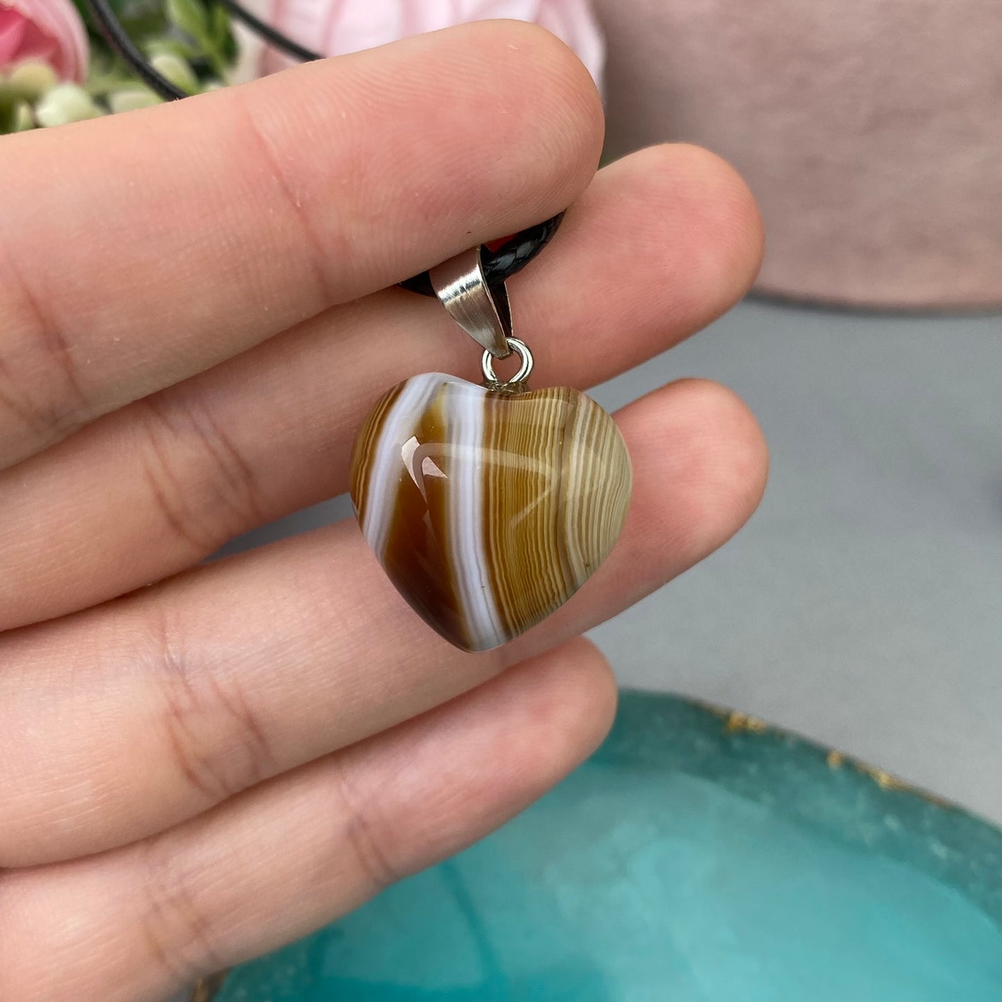 Agate pendant "heart"