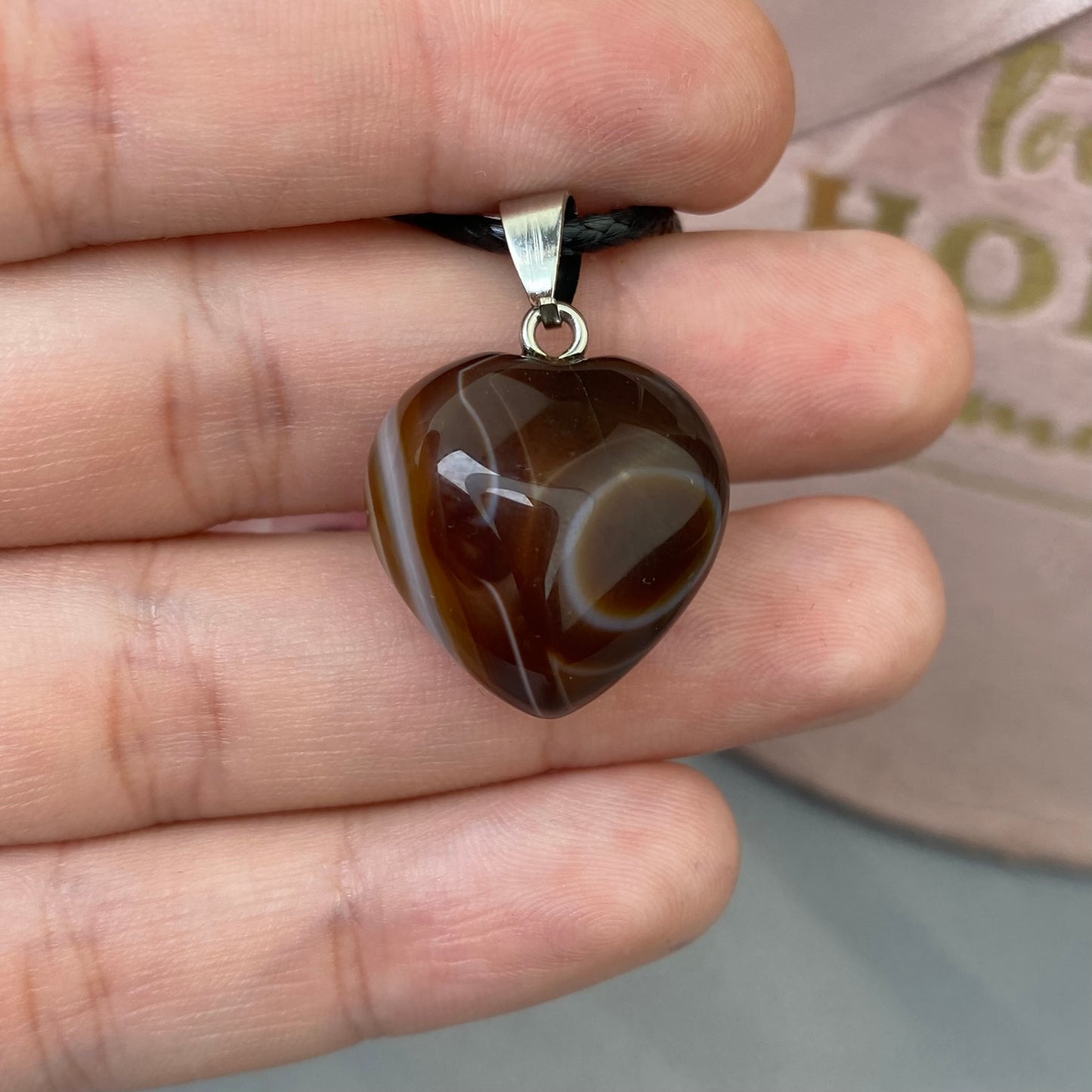 Agate pendant (Heart)