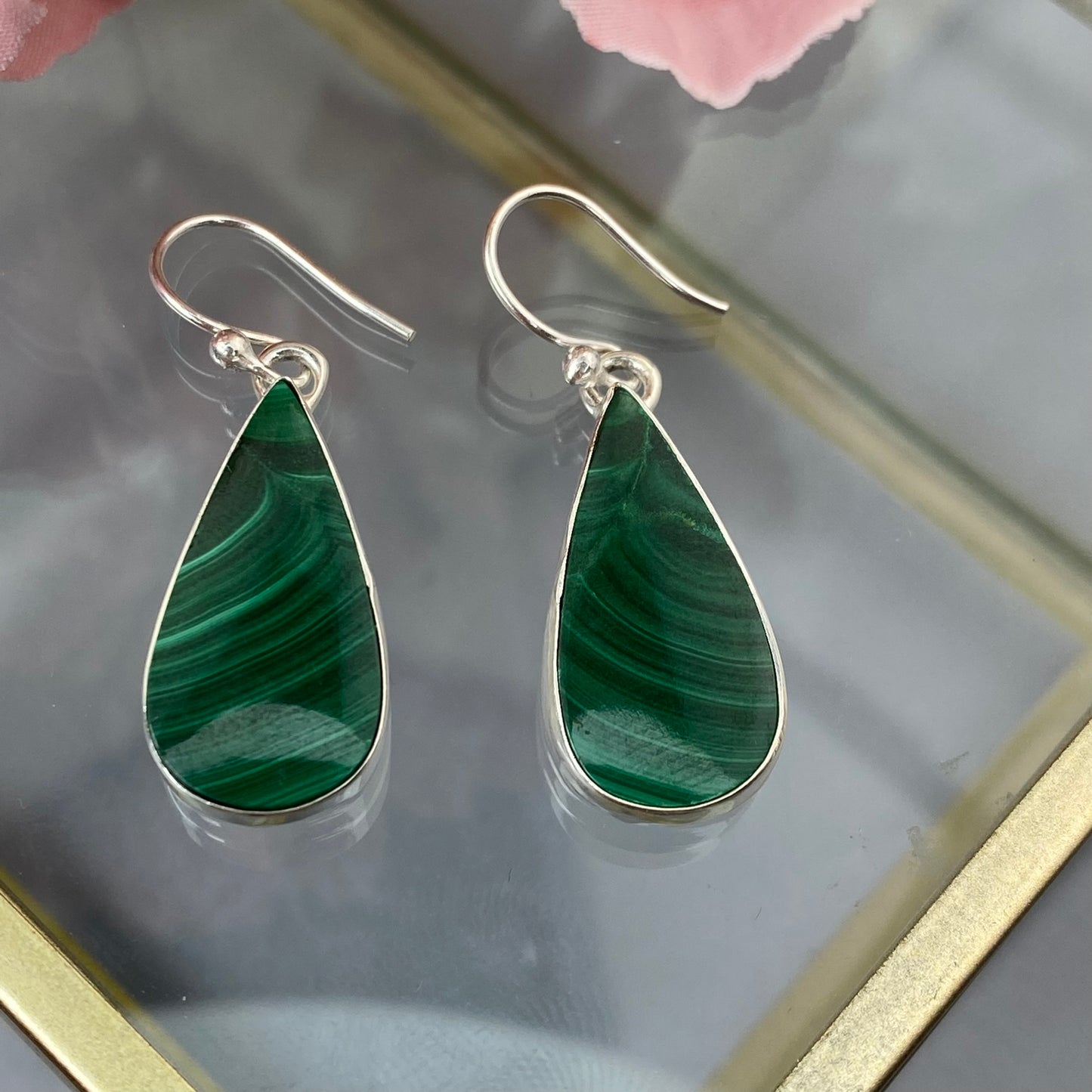 Malachite earrings (Malachite)