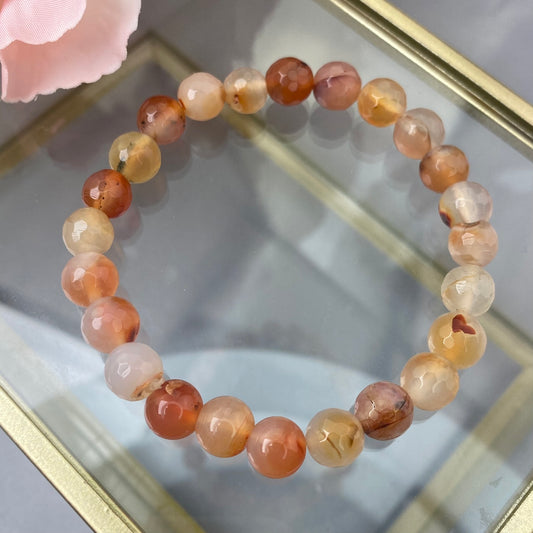 Agate bracelet (Agate 8mm, polished shape (t)