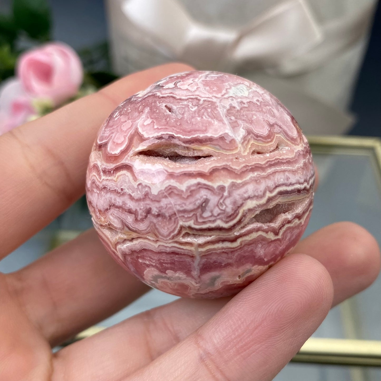 Rhodochrosite sphere (Rhodochrosite 4cm)
