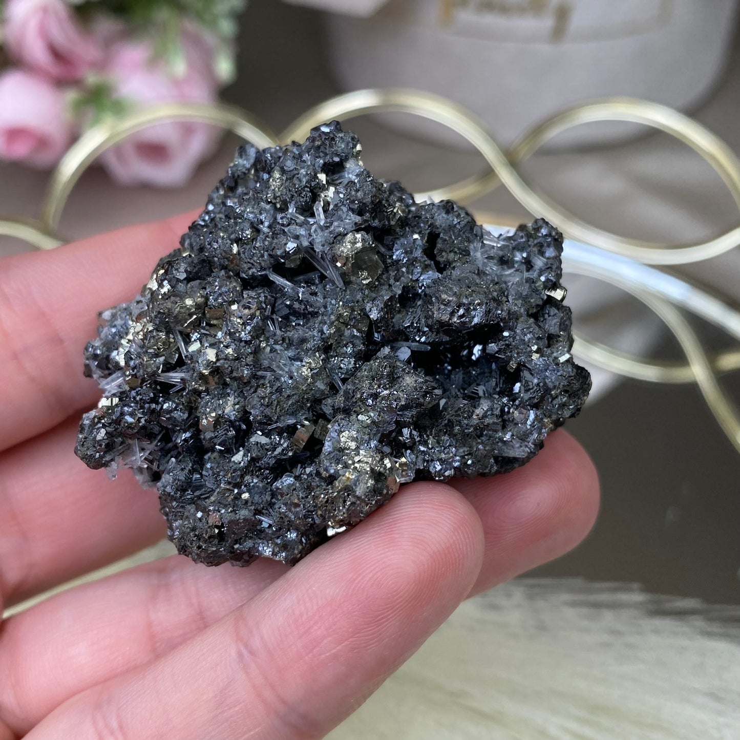 Pyrite, Galena, Sphalerite and Clear Quartz