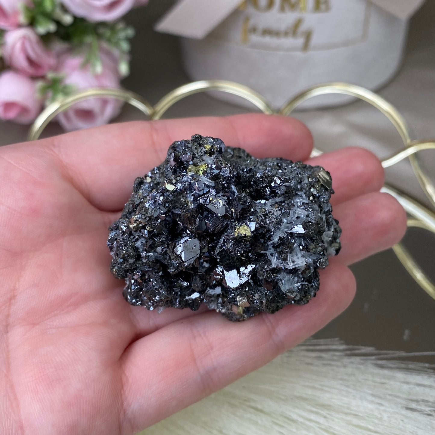 Pyrite, Galena, Sphalerite and Clear Quartz