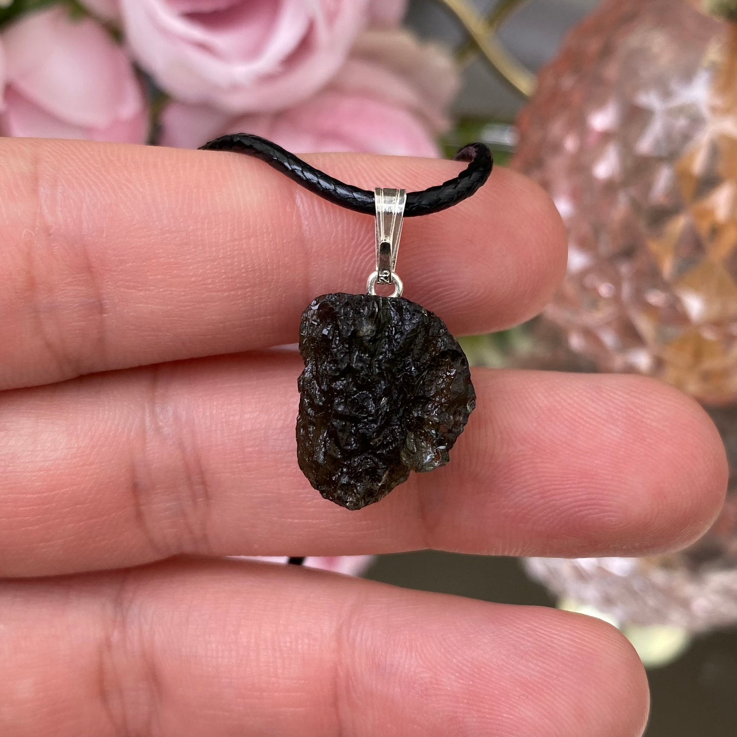 Moldavite pendant (Czech Republic)