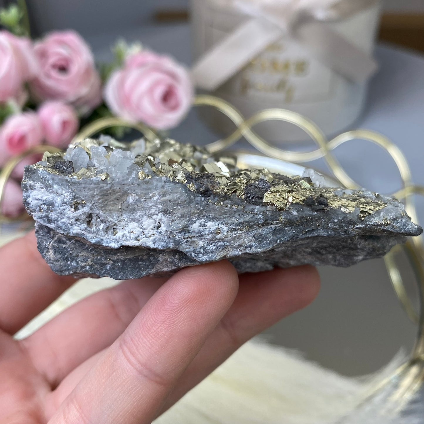 Pyrite with Quartz