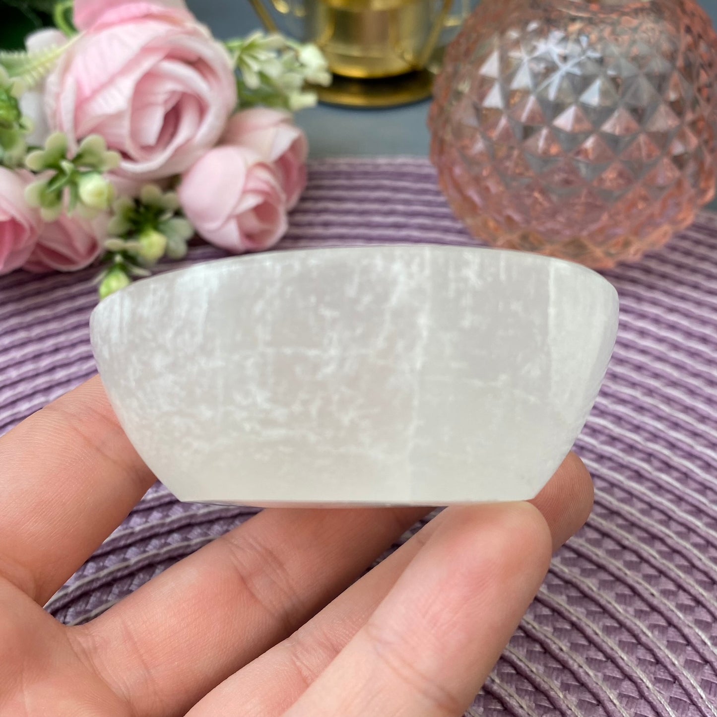 Selenite bowl (size-S)