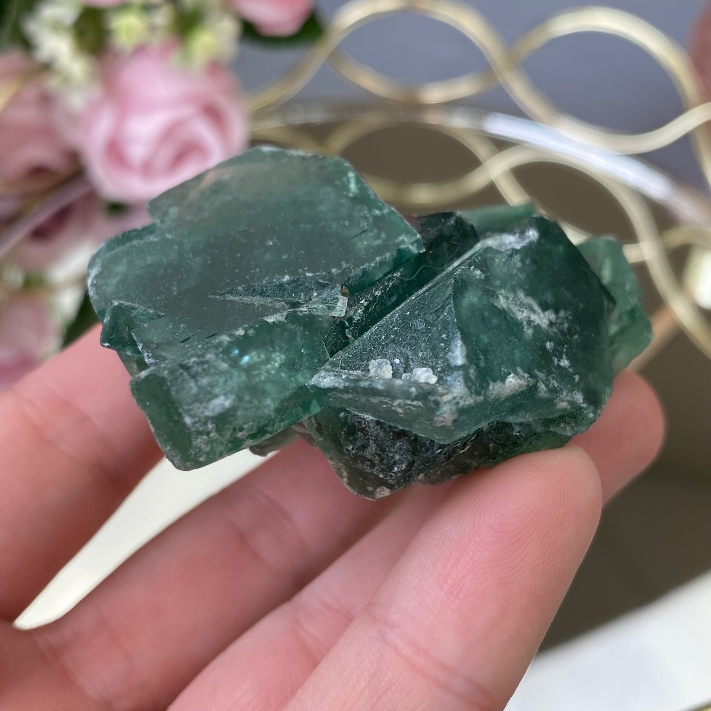Natural raw Fluorite (Fluorite 115g)