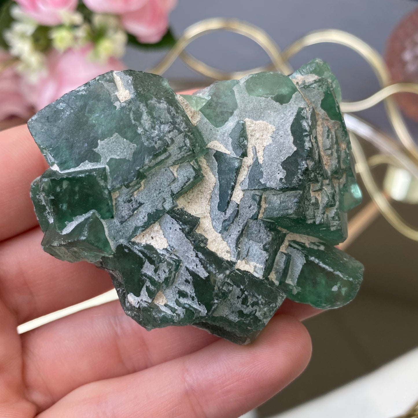 Natural raw Fluorite (Fluorite 115g)