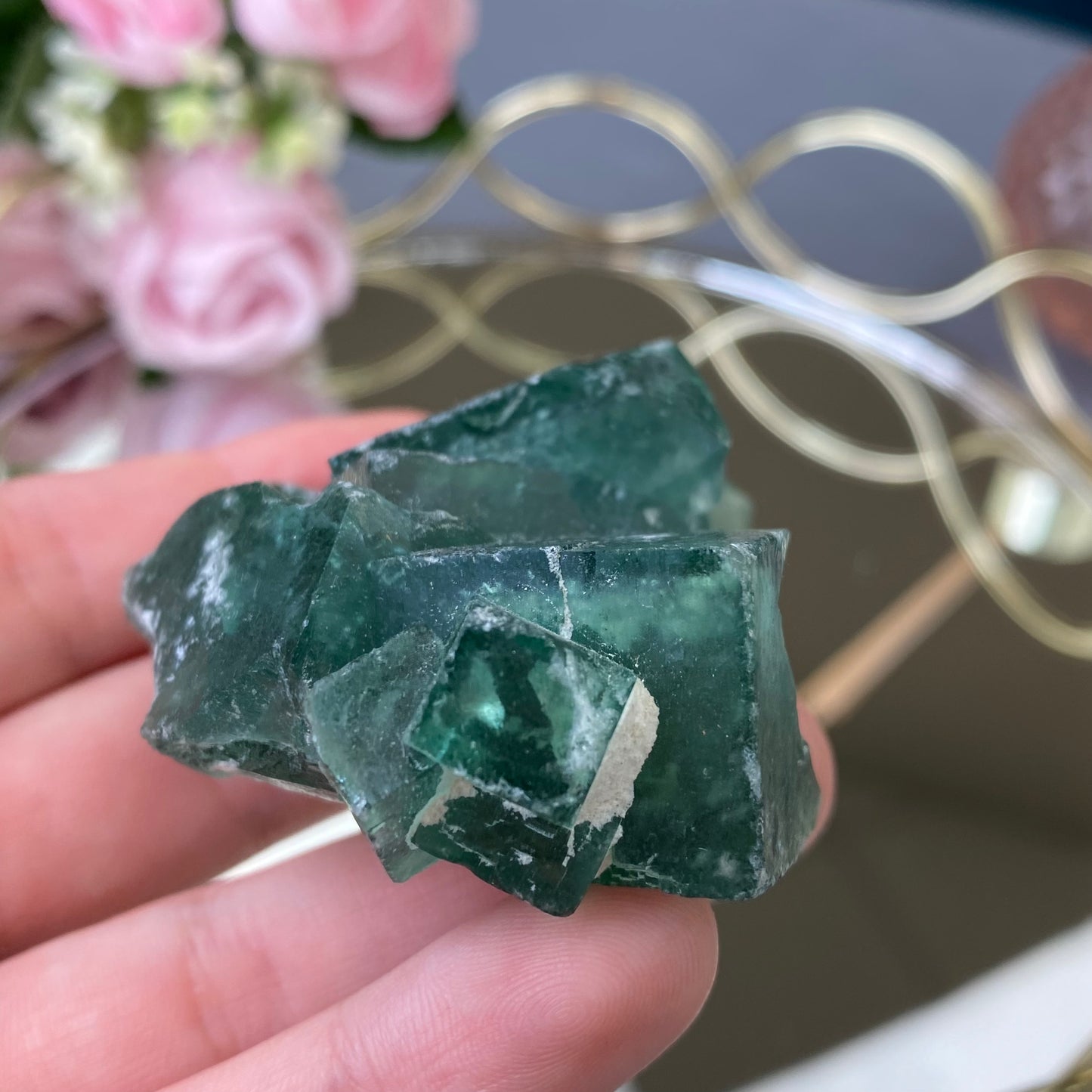 Natural raw Fluorite (Fluorite 115g)