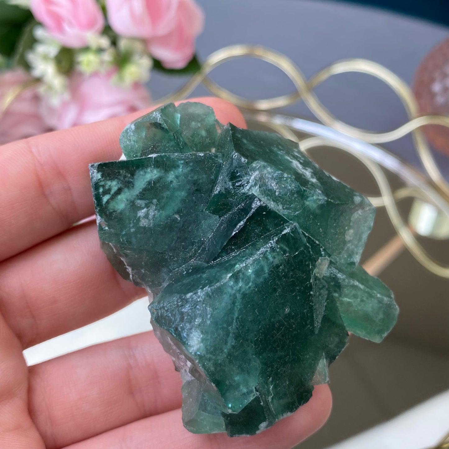 Natural raw Fluorite (Fluorite 115g)