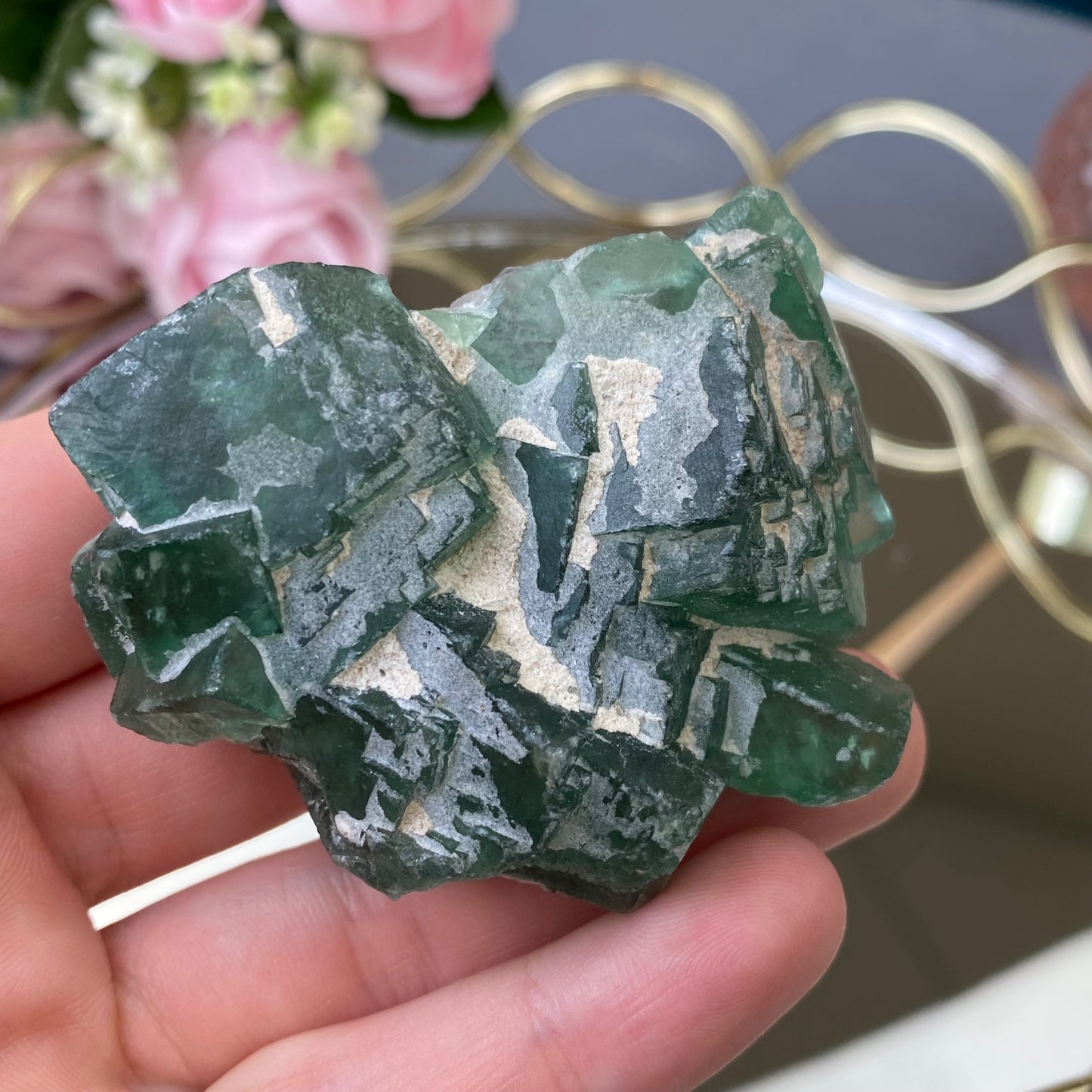 Natural raw Fluorite (Fluorite 115g)
