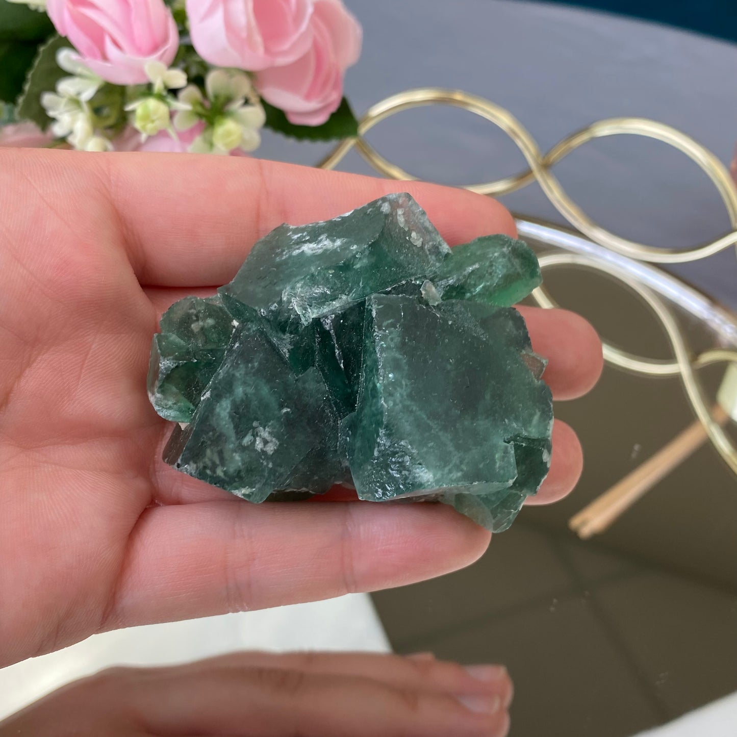 Natural raw Fluorite (Fluorite 115g)