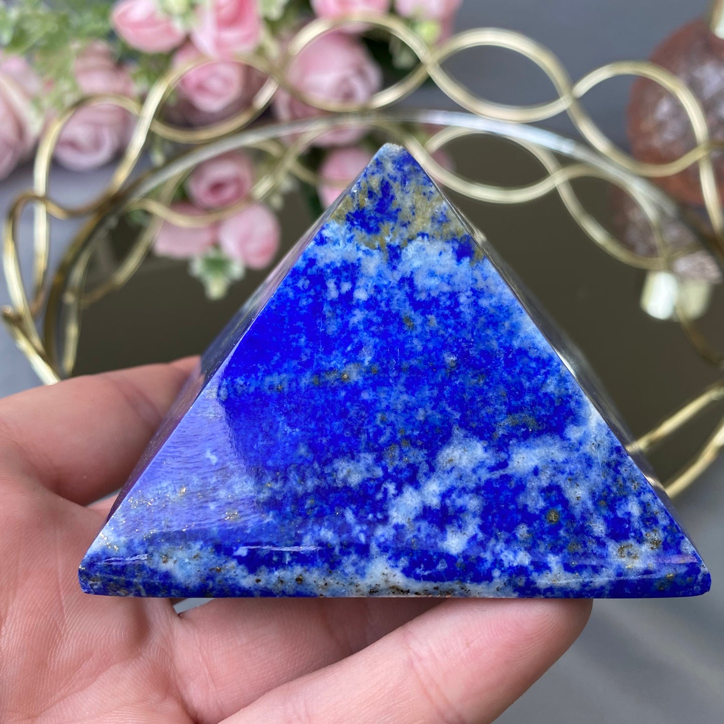 Natural Lazurite pyramid 338g.(Lapis Lazuli)