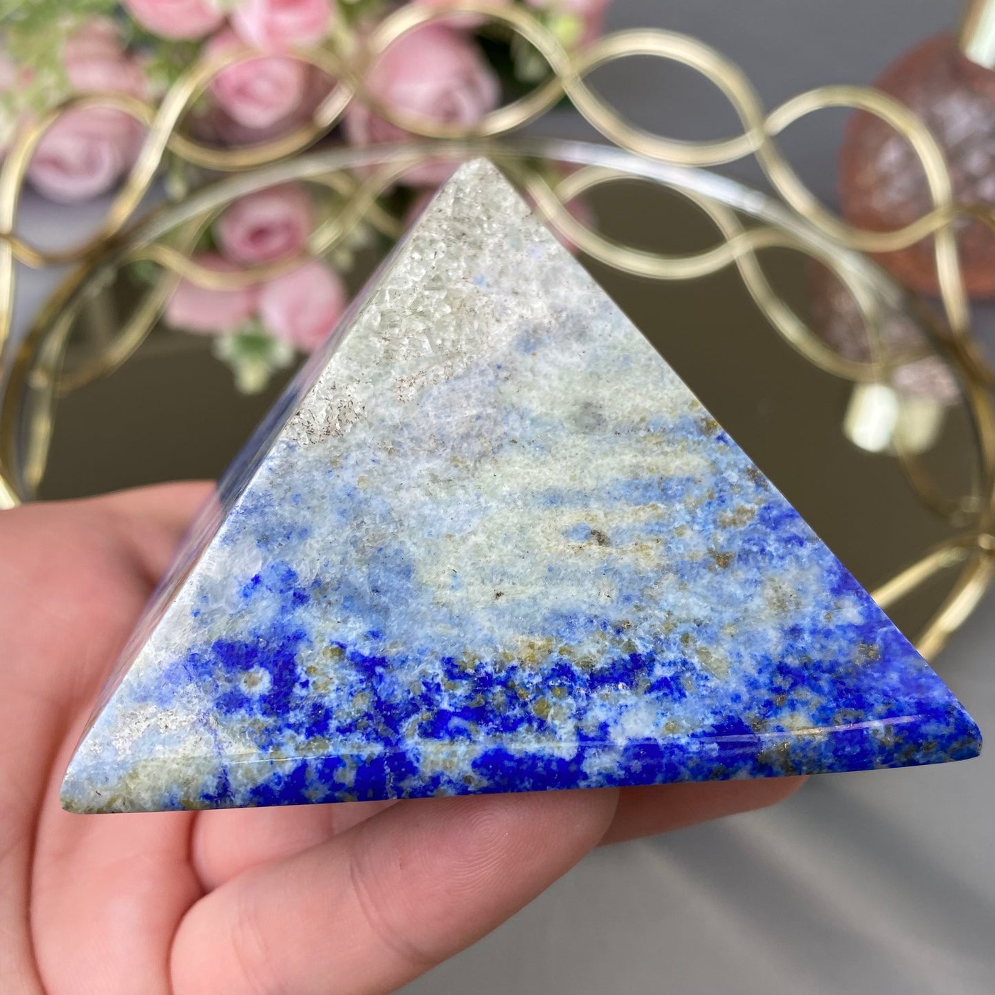 Natural Lazurite pyramid 338g.(Lapis Lazuli)