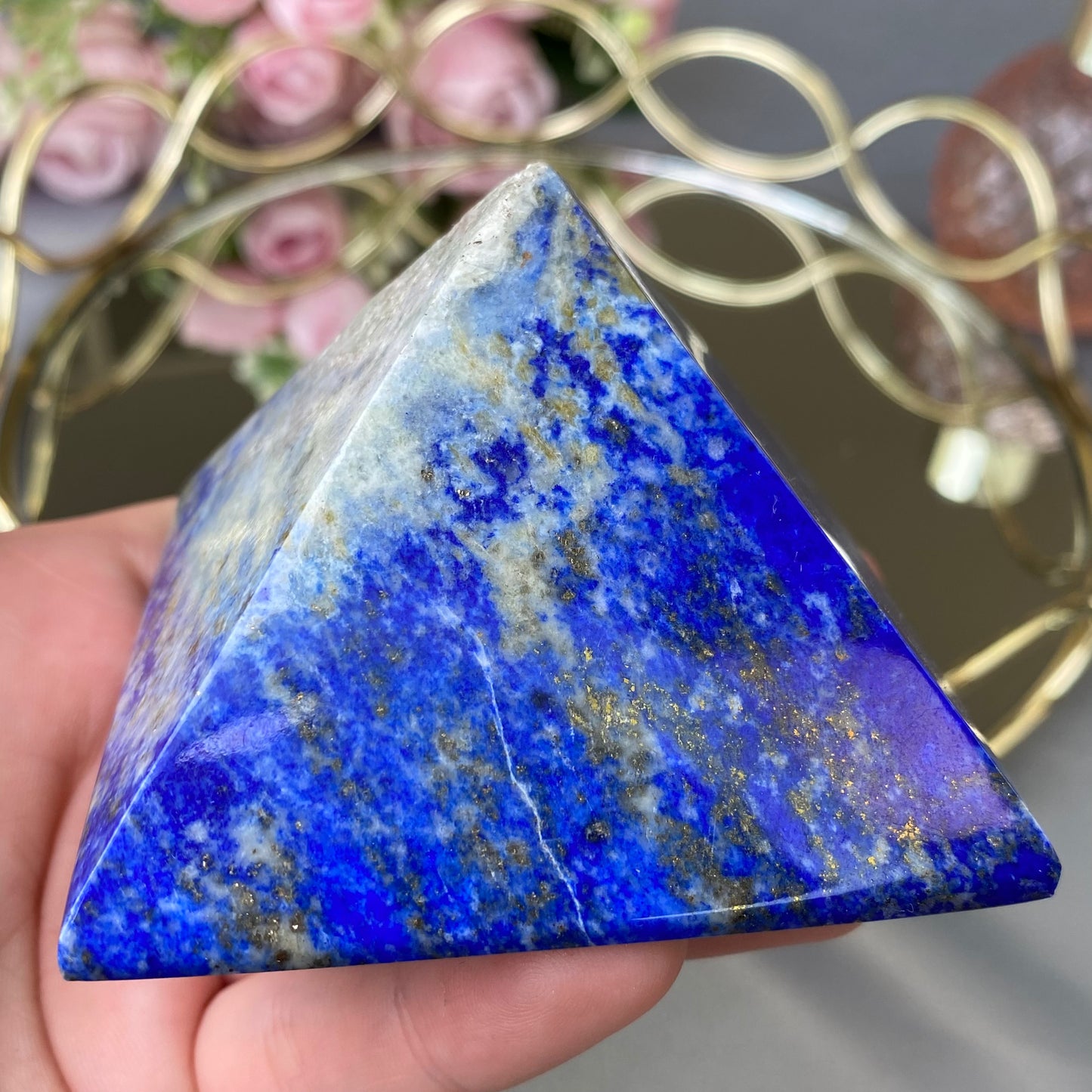 Natural Lazurite pyramid 338g.(Lapis Lazuli)