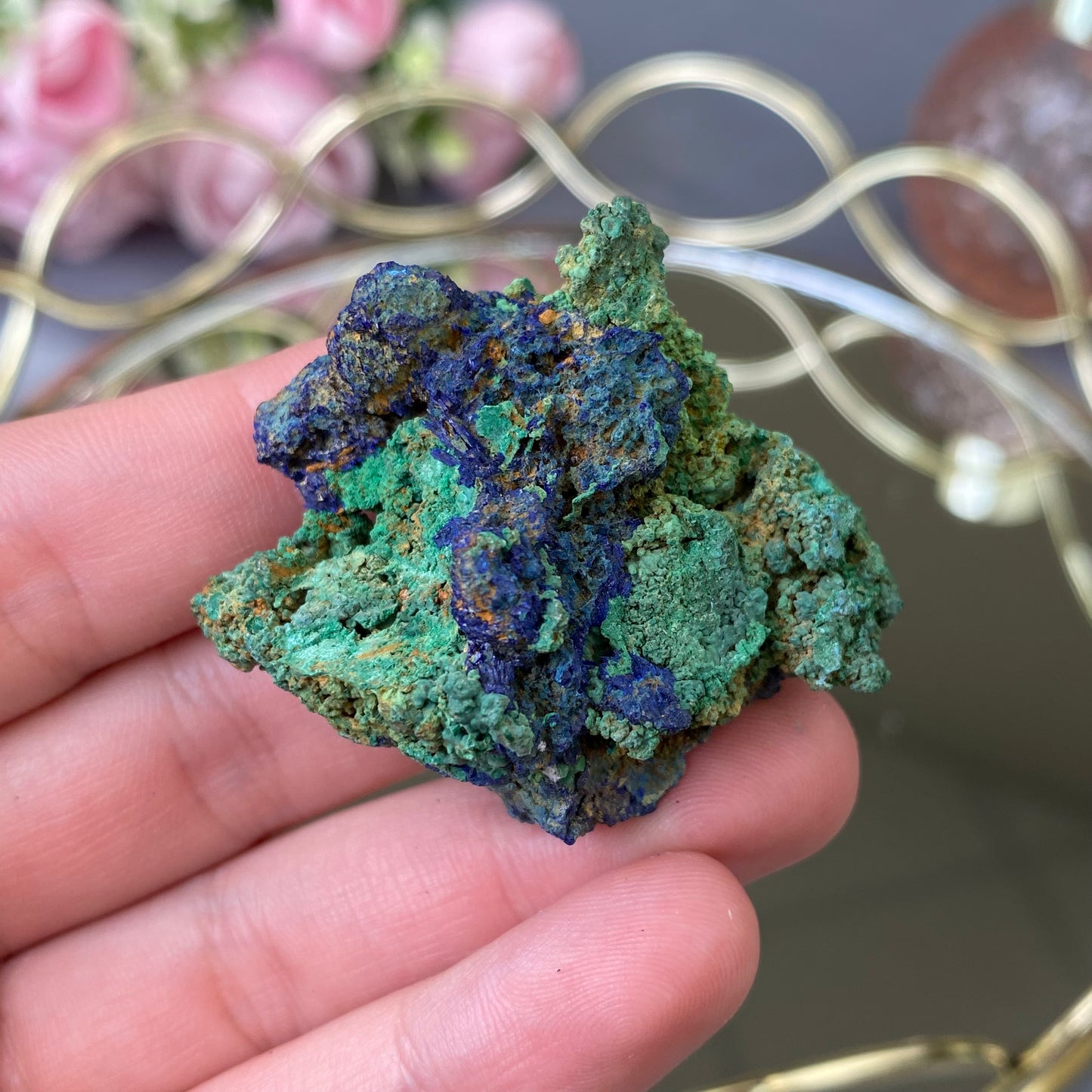 Natural raw Azurite Malachite 35g.