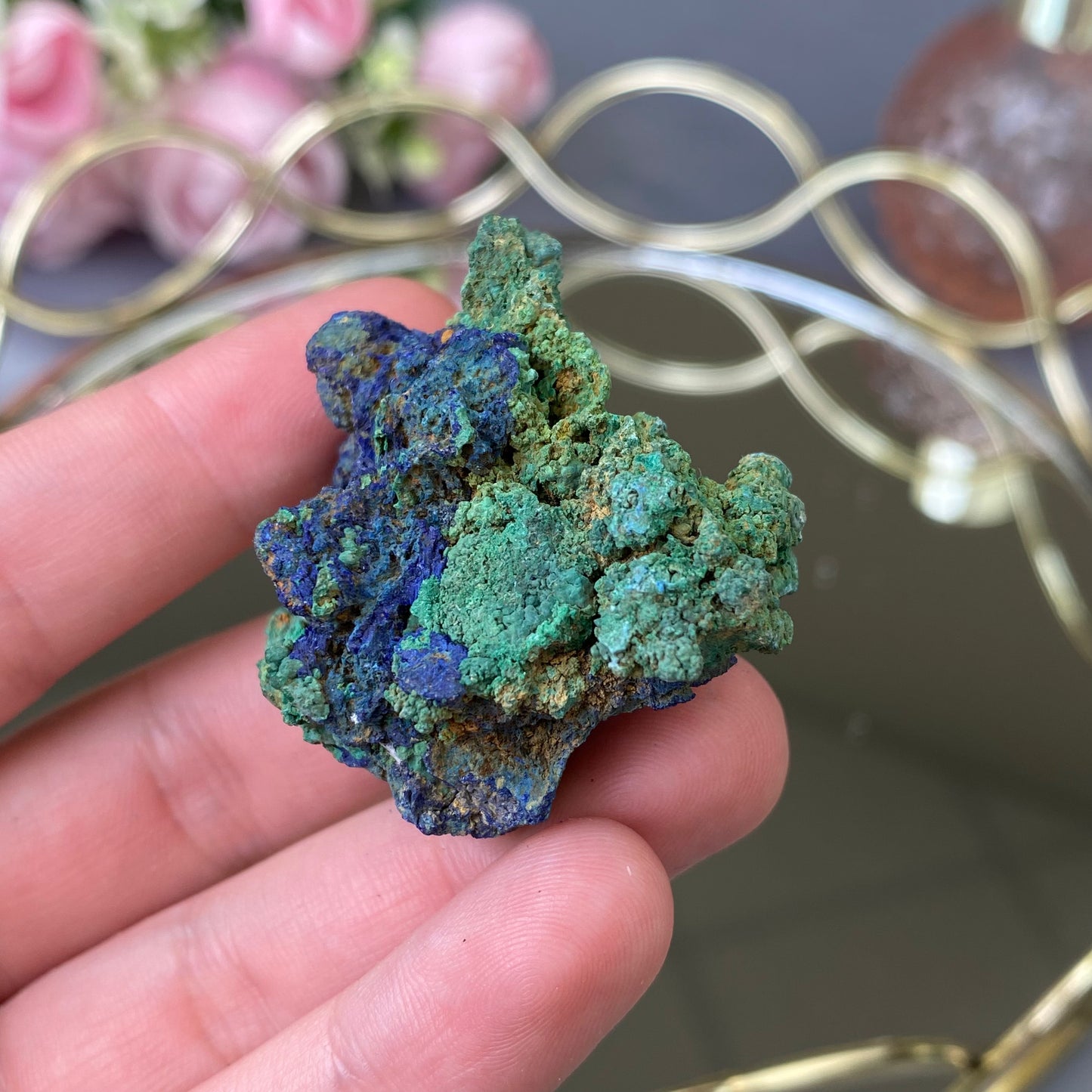 Natural raw Azurite Malachite 35g.