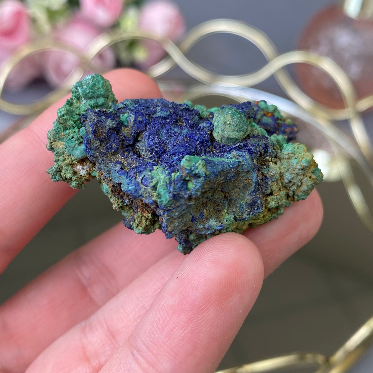 Natural raw Azurite Malachite 35g.
